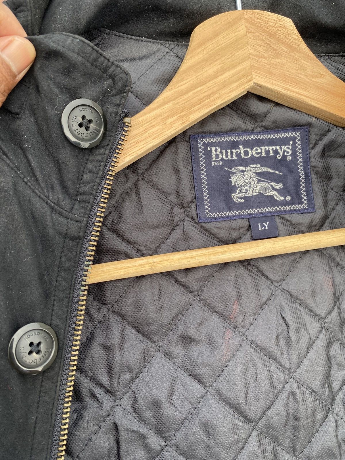 Burberry Rare Vintage 90s Burberry Black Jacket Size US L / EU 52-54 / 3 - 12 Thumbnail