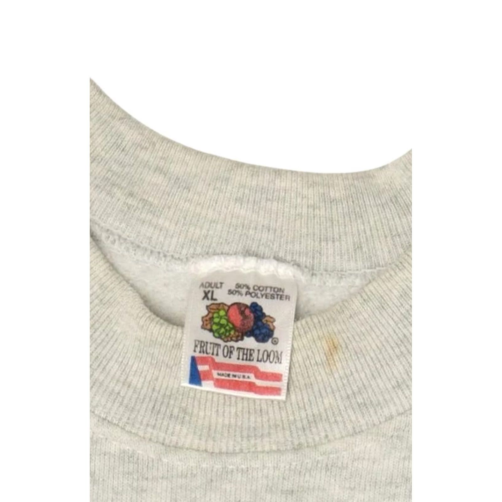 Fruit Of The Loom VINTAGE Northeast Eagles Raglan Sweatshirt Gray 1990s X-Large USA Cotton / Polyester Mens Womens Boys Girls Size US XL / EU 56 / 4 - 3 Thumbnail