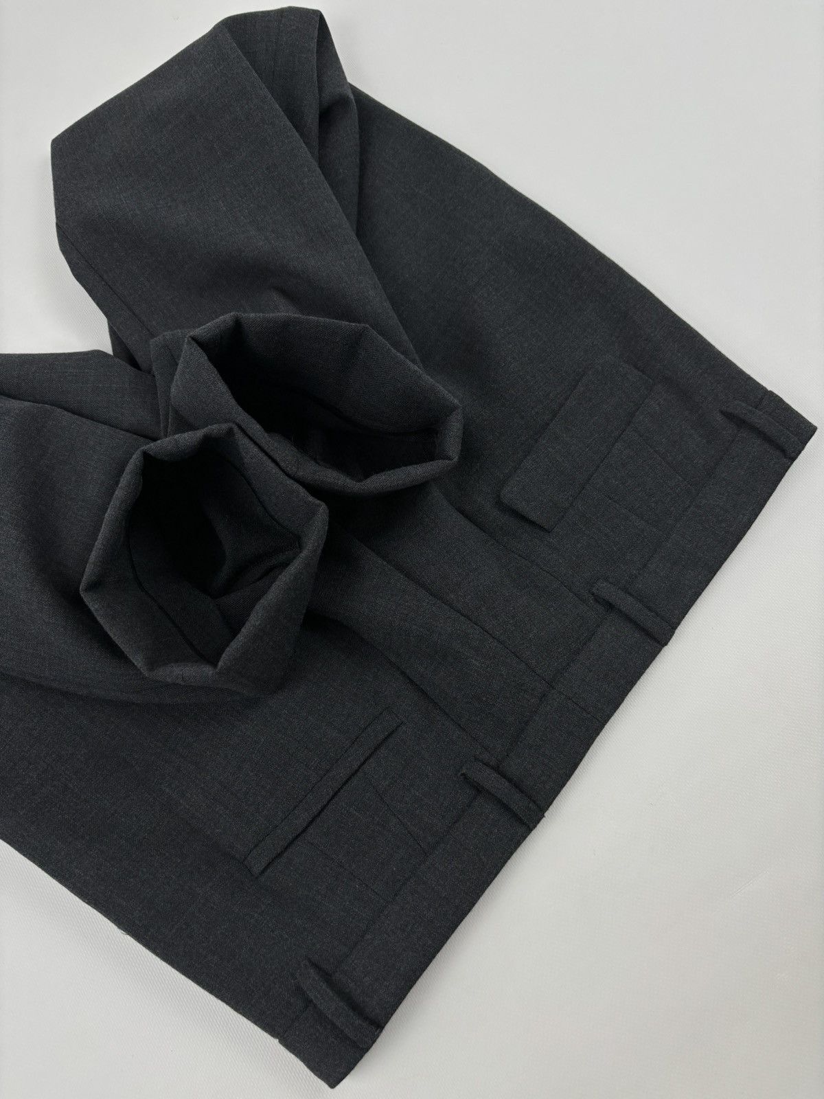 Balenciaga × Marni Unisex Commessa Wool Italy Classic Grey Pants Pocket Tapered Trousers 44 Size 30" / US 8 / IT 44 - 18 Thumbnail