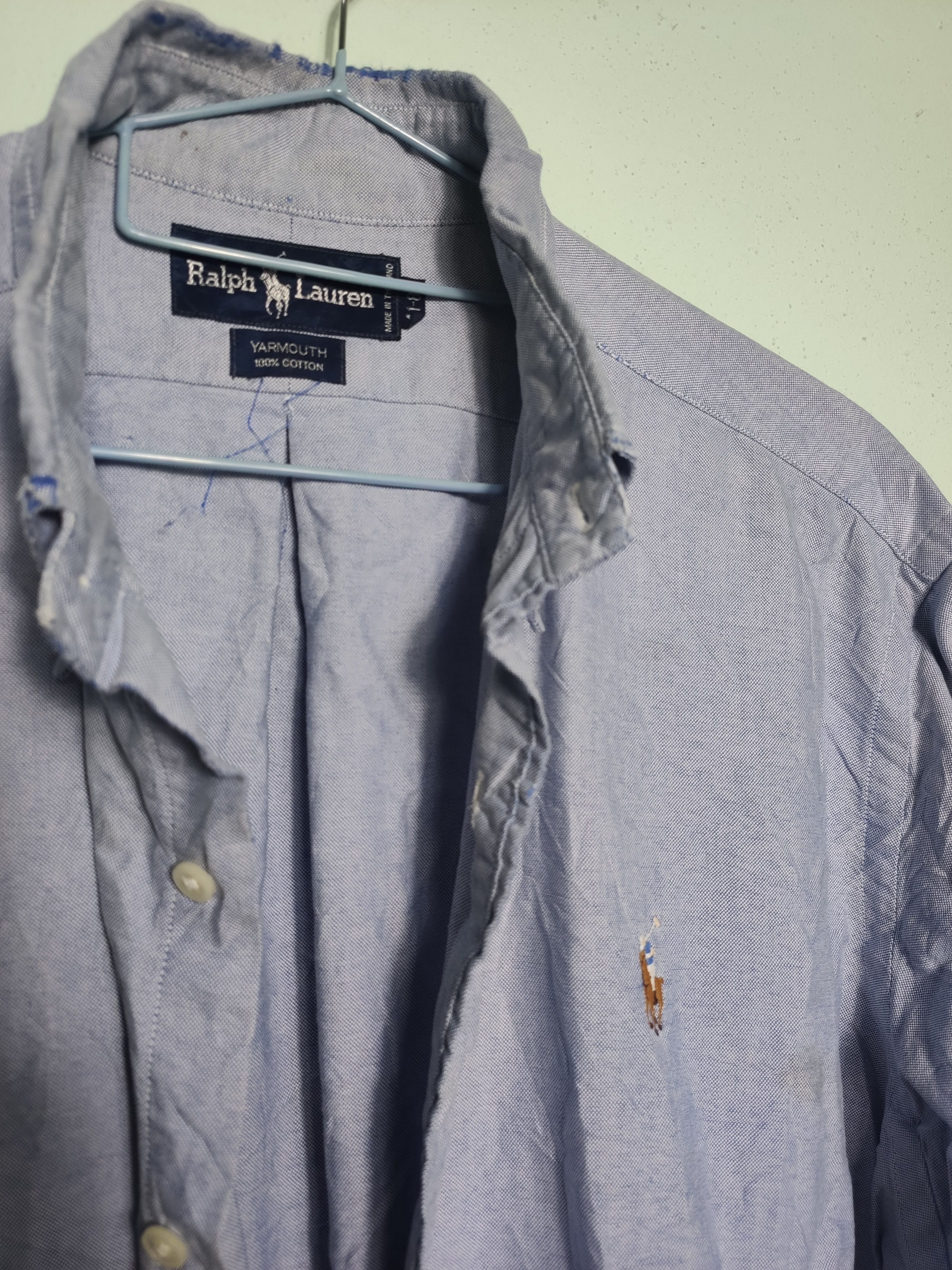 Polo Ralph Lauren Vintage Distressed Polo Ralph Lauren Long Sleeve shirt Size US XL / EU 56 / 4 - 3 Thumbnail