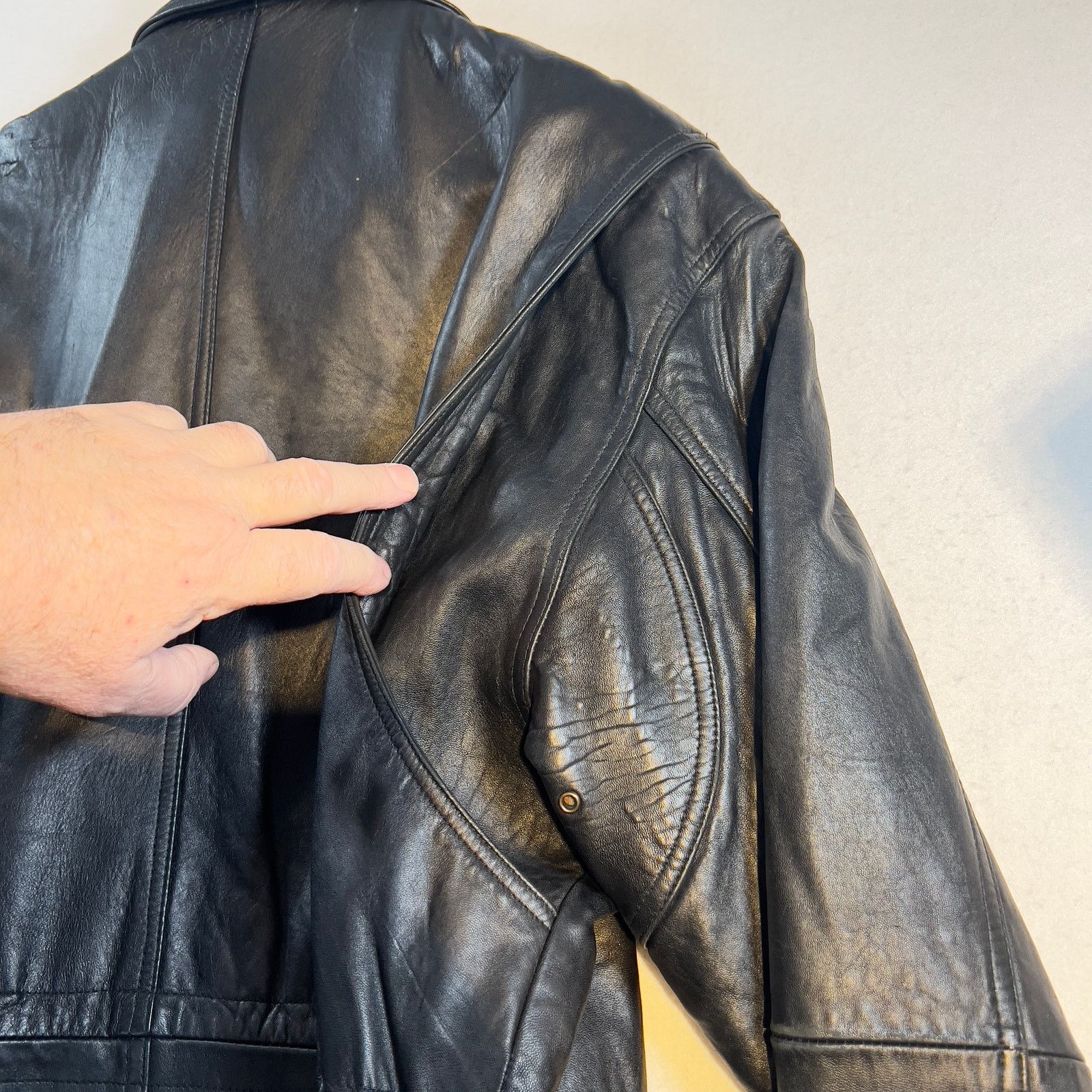 Other Colebrook Co. Lined Leather Coat Mens Large Drawstring Waist Size US L / EU 52-54 / 3 - 16 Thumbnail