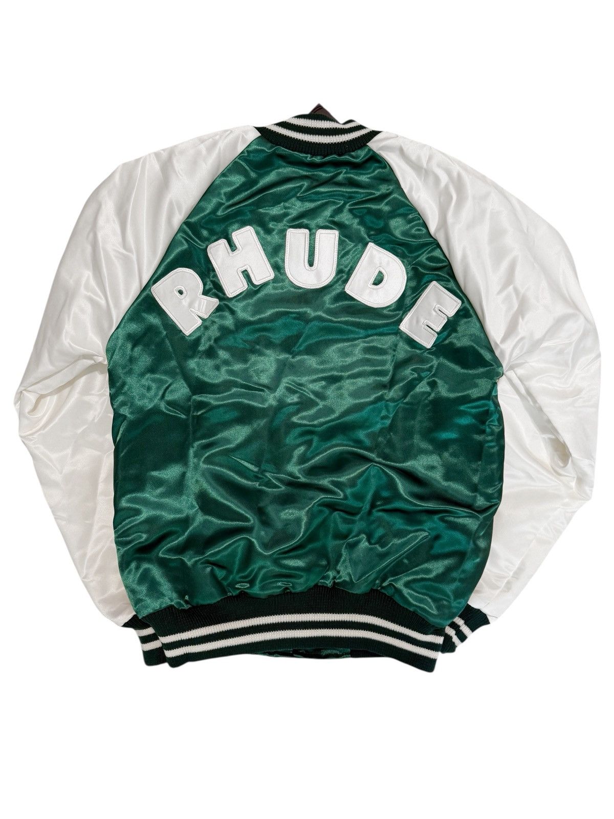 Rhude Rhaider Souvenir Bomber Jacket Green Size US S / EU 44-46 / 1 - 1 Thumbnail