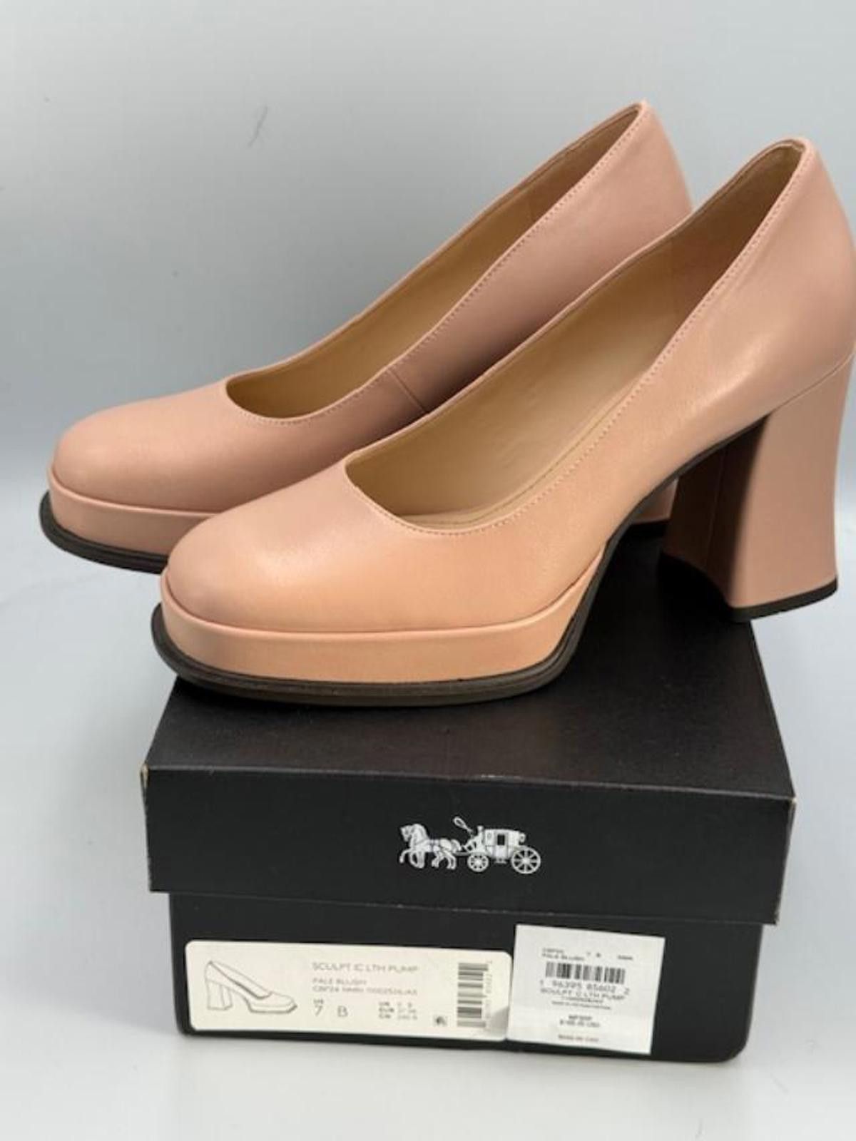 Coach Coach Sculpted Block Heel Pumps - Pale Blush -Women's Size 7 Size US 7 / IT 37 - 2 Thumbnail
