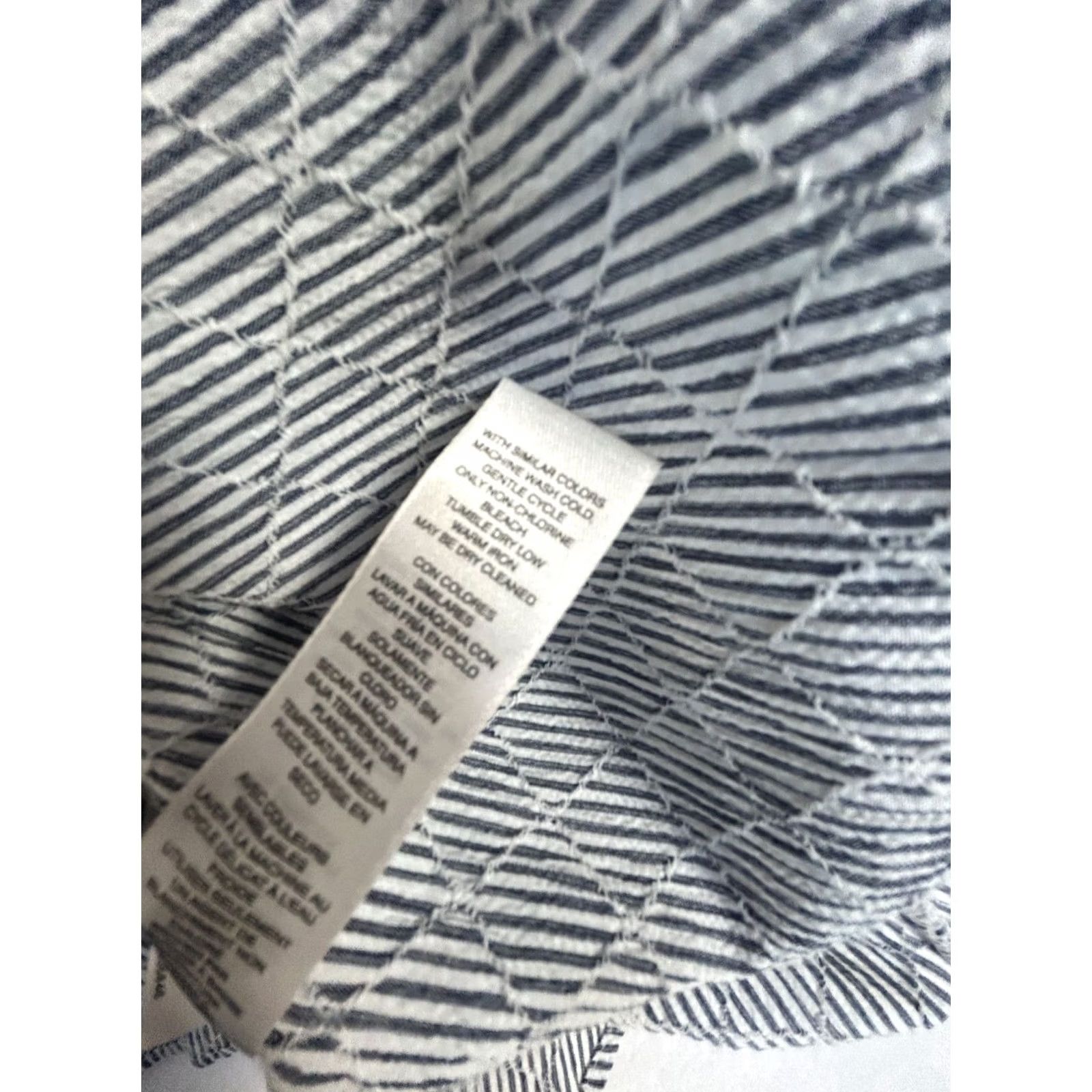 Vintage Chico's Womens Button-Front Blue & White Striped Tie-Hem Blouse Size 2 Casual Shirt Womens Size XS / US 0-2 / IT 36-38 - 5 Thumbnail