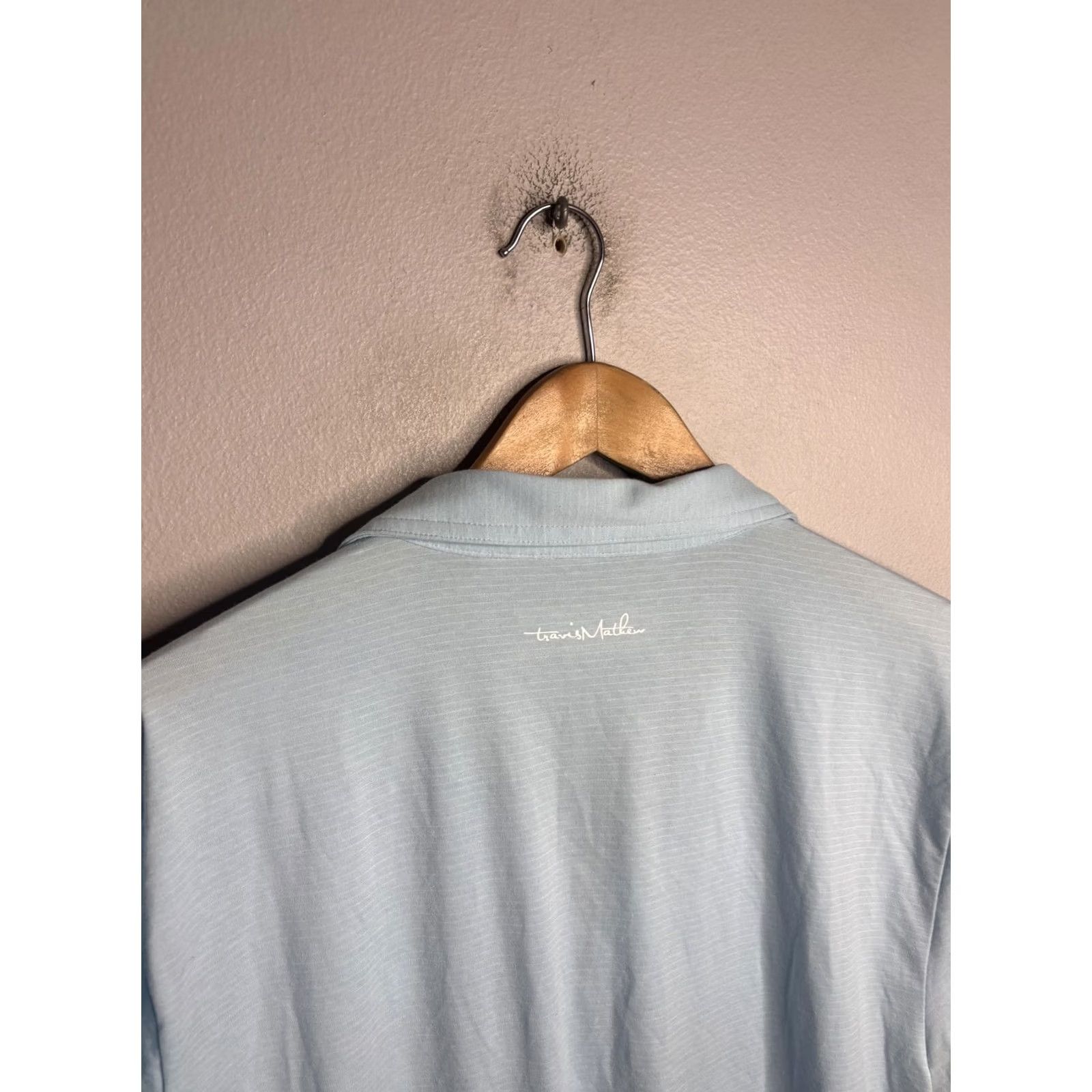 TravisMathew TravisMathew Polo Shirt Mens XL Golf Performance Stretch Casual Light Blue Size US XL / EU 56 / 4 - 6 Thumbnail