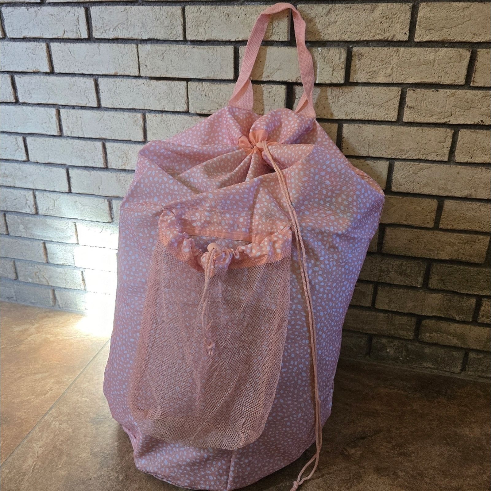 Other Peach White Detailed Long Storage Backpack Size ONE SIZE - 2 Thumbnail