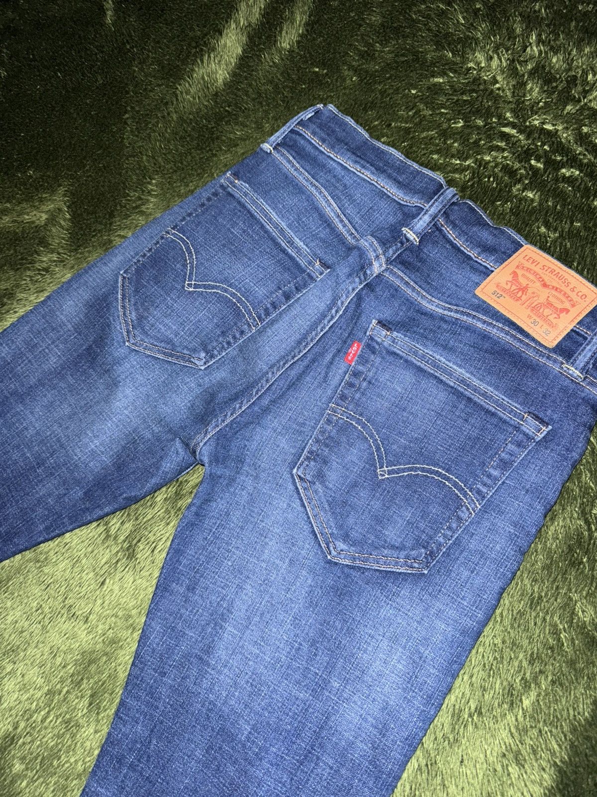 Levi's [W30/L32] Levis 512 Leather label washed denim pants Size US 30 / EU 46 - 8 Thumbnail