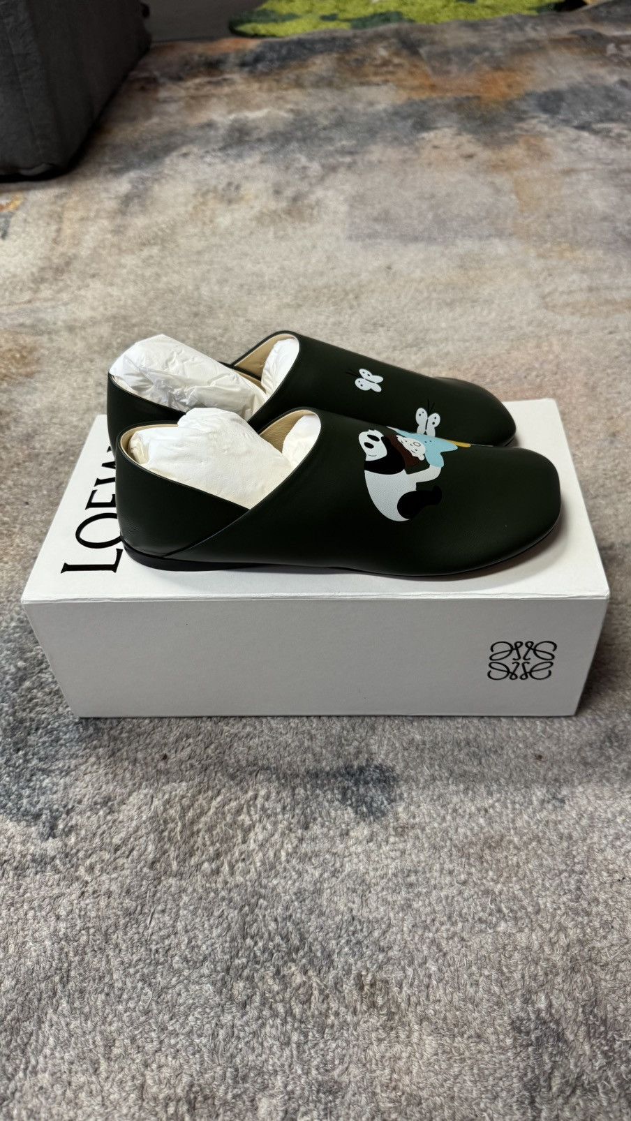 Loewe Loewe x Suna Fujita Toy Printed Leather Slippers Size US 6 / EU 39 - 7 Thumbnail