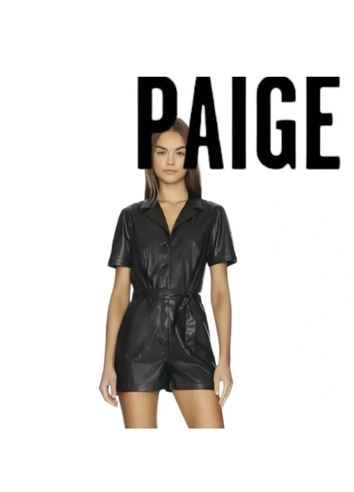 Paige PAIGE Sorenne black romper. New with tags Size L / US 10 / IT 46 - 2 Thumbnail
