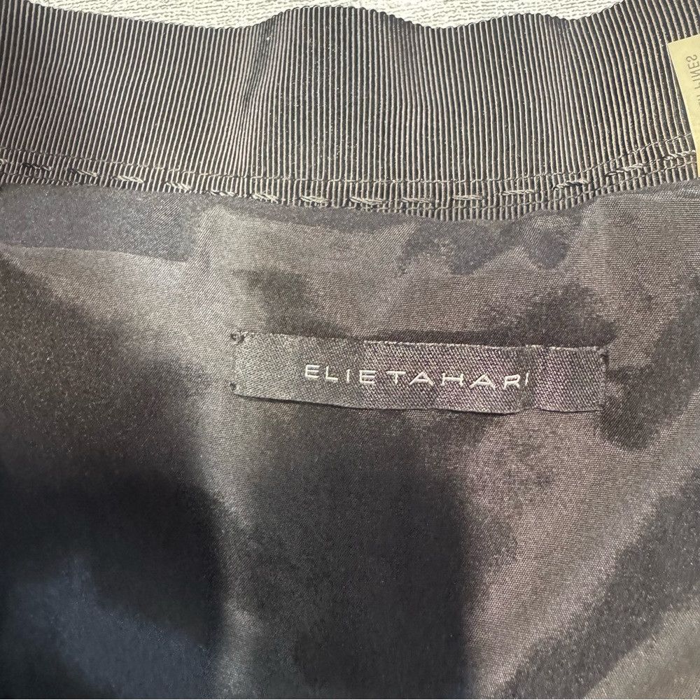 Elie Tahari Elie Tahari NICOLETTA Taffeta A-Line Pleated Wool Blend Bla Size 28" / US 6 / IT 42 - 7 Thumbnail