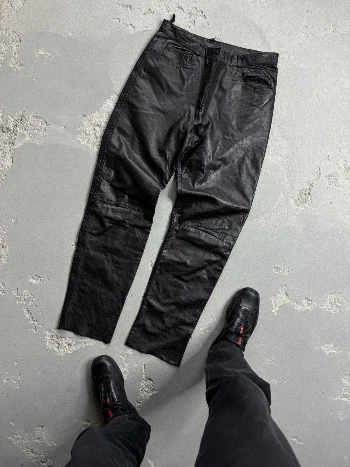 Genuine Leather × Leather × Vintage Genuine Leather pants casual vintage Size US 32 / EU 48 - 1 Thumbnail