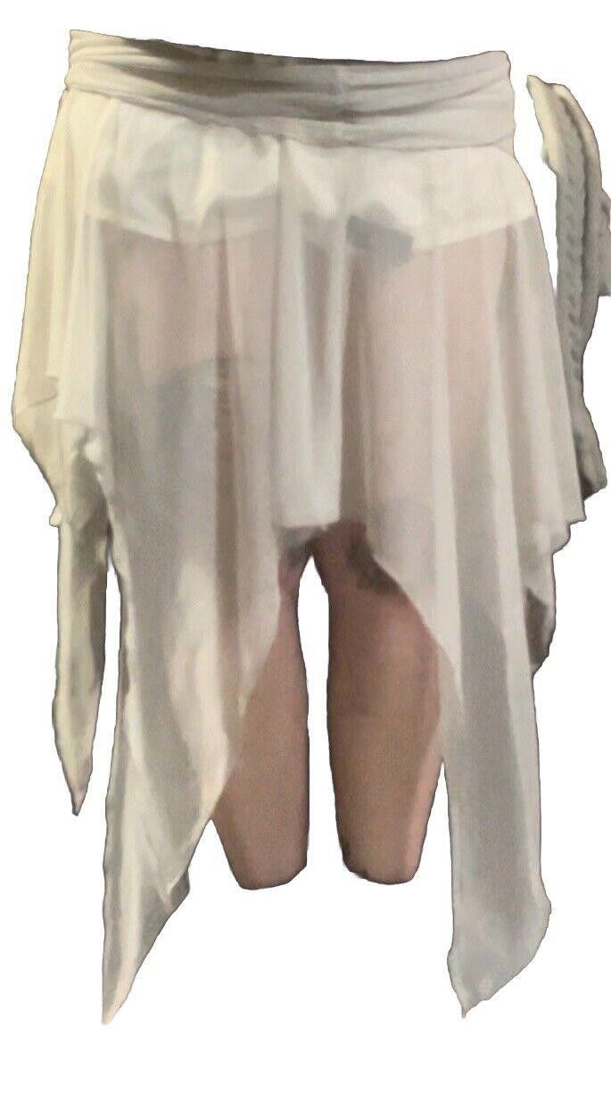 Designer Darker Wavz Charged Fold over Handkerchief Mesh Skirt Size 40" / US 18 - 1 Thumbnail