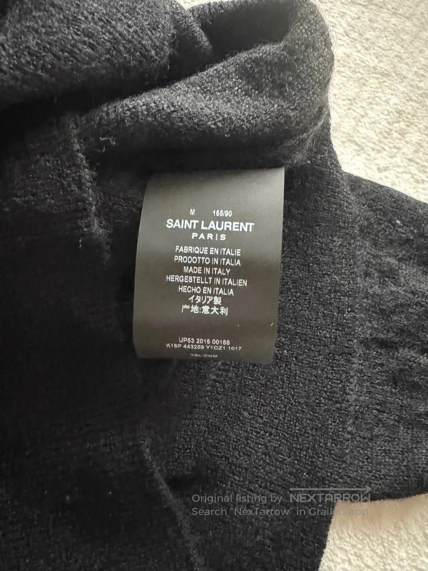 Saint Laurent Paris Black Tiger Face Knit Sweater Size M. Size US M / EU 48-50 / 2 - 3 Thumbnail