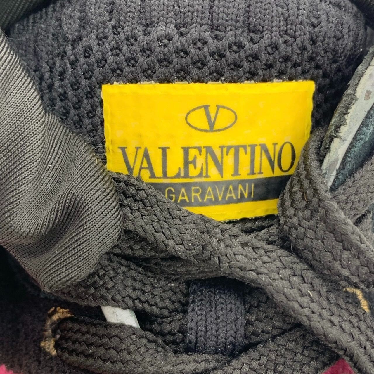 Valentino [Valentino] Mesh Panel Lace-Up Color-Block Casual Sneakers 4 Size US 8.5 / EU 41-42 - 2 Thumbnail