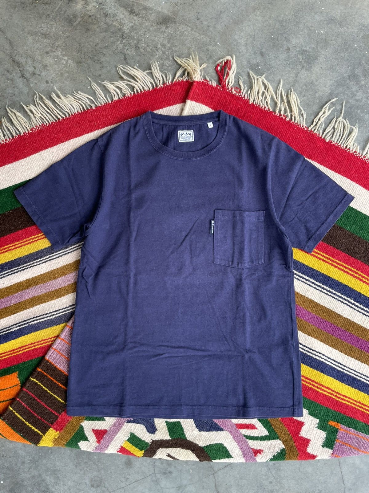 HOLLYWOOD RANCH MARKET × Japanese Brand Blue Blue Indigo Pocket tee Size US M / EU 48-50 / 2 - 1 Thumbnail