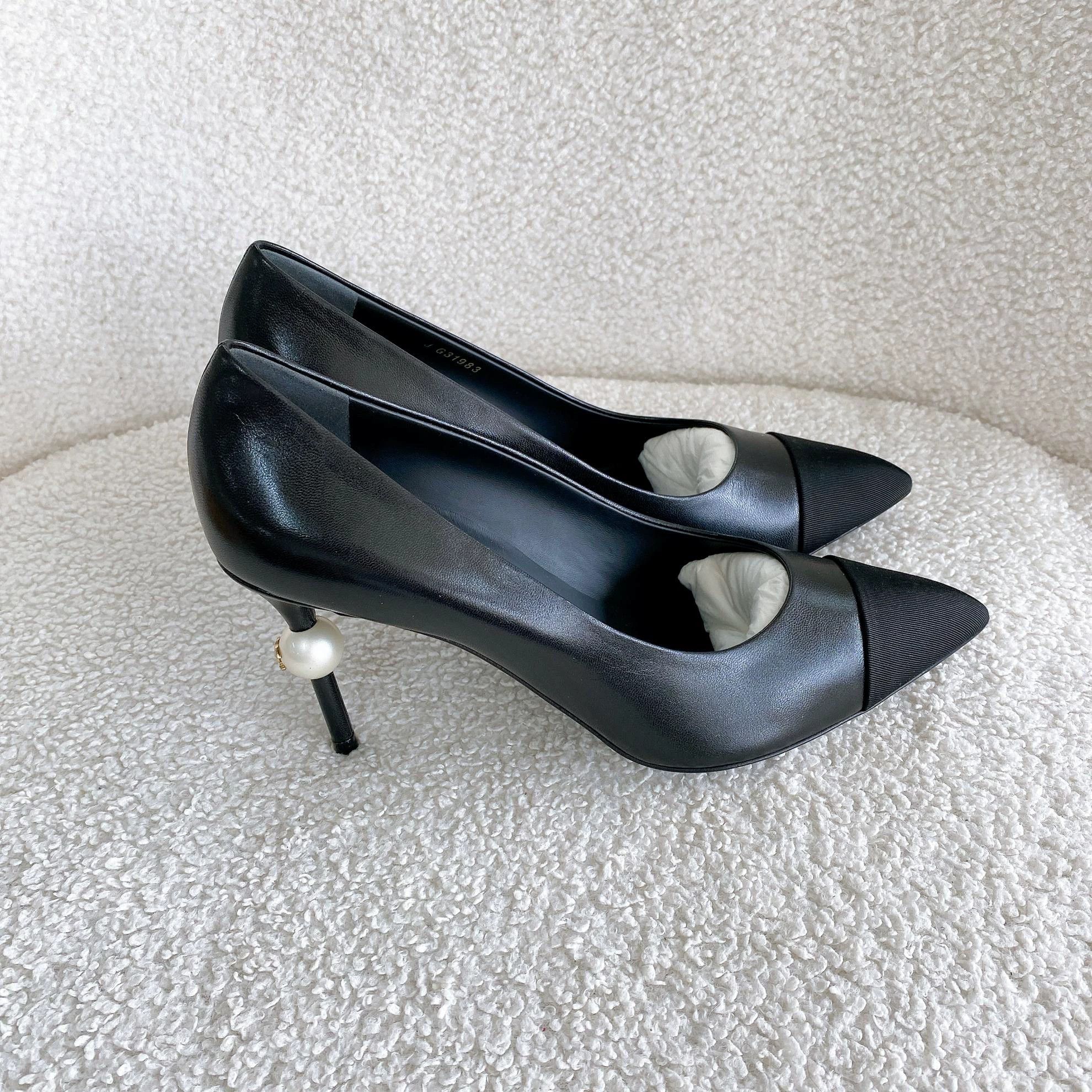 Chanel Chanel Women's Black High Heels 37 8971 Size US 6.5 / IT 36.5 - 4 Thumbnail
