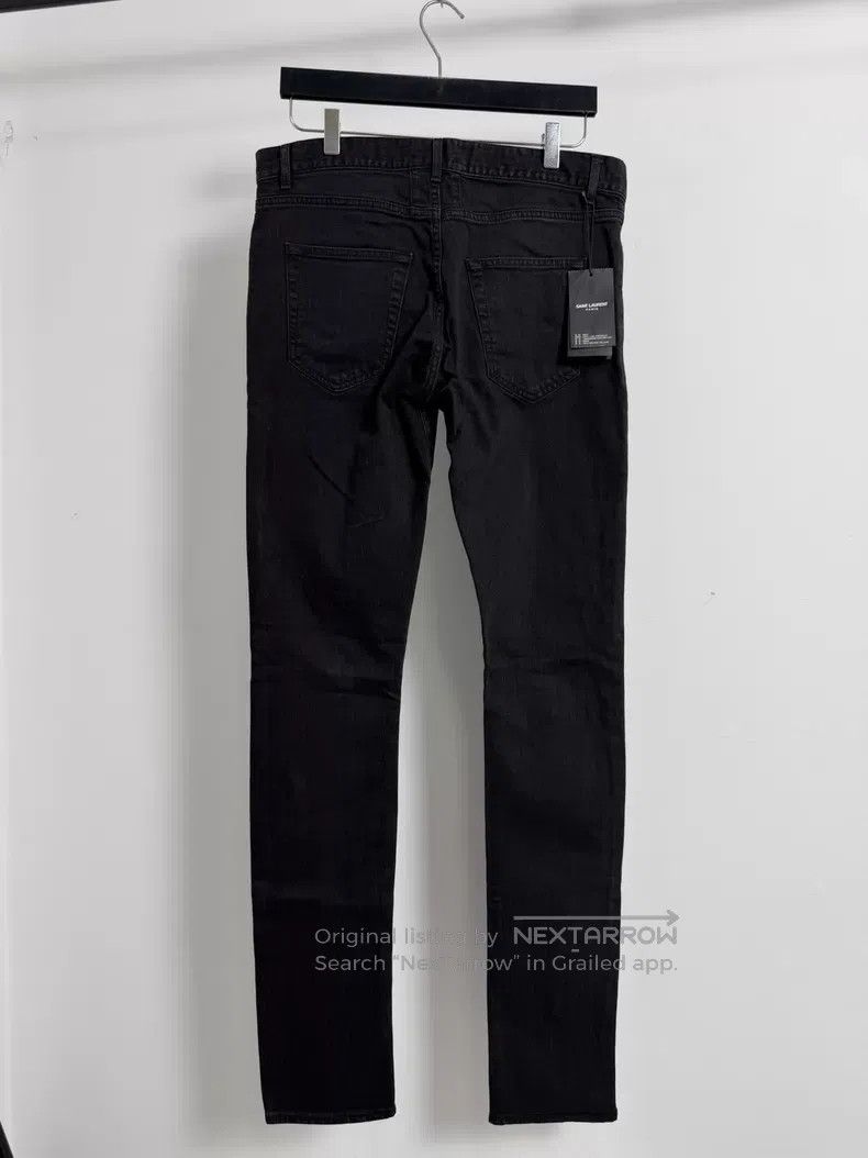 Saint Laurent Paris Saint Laurent Paris Black Distressed Ripped Destroyed Deni Size US 31 - 2 Thumbnail