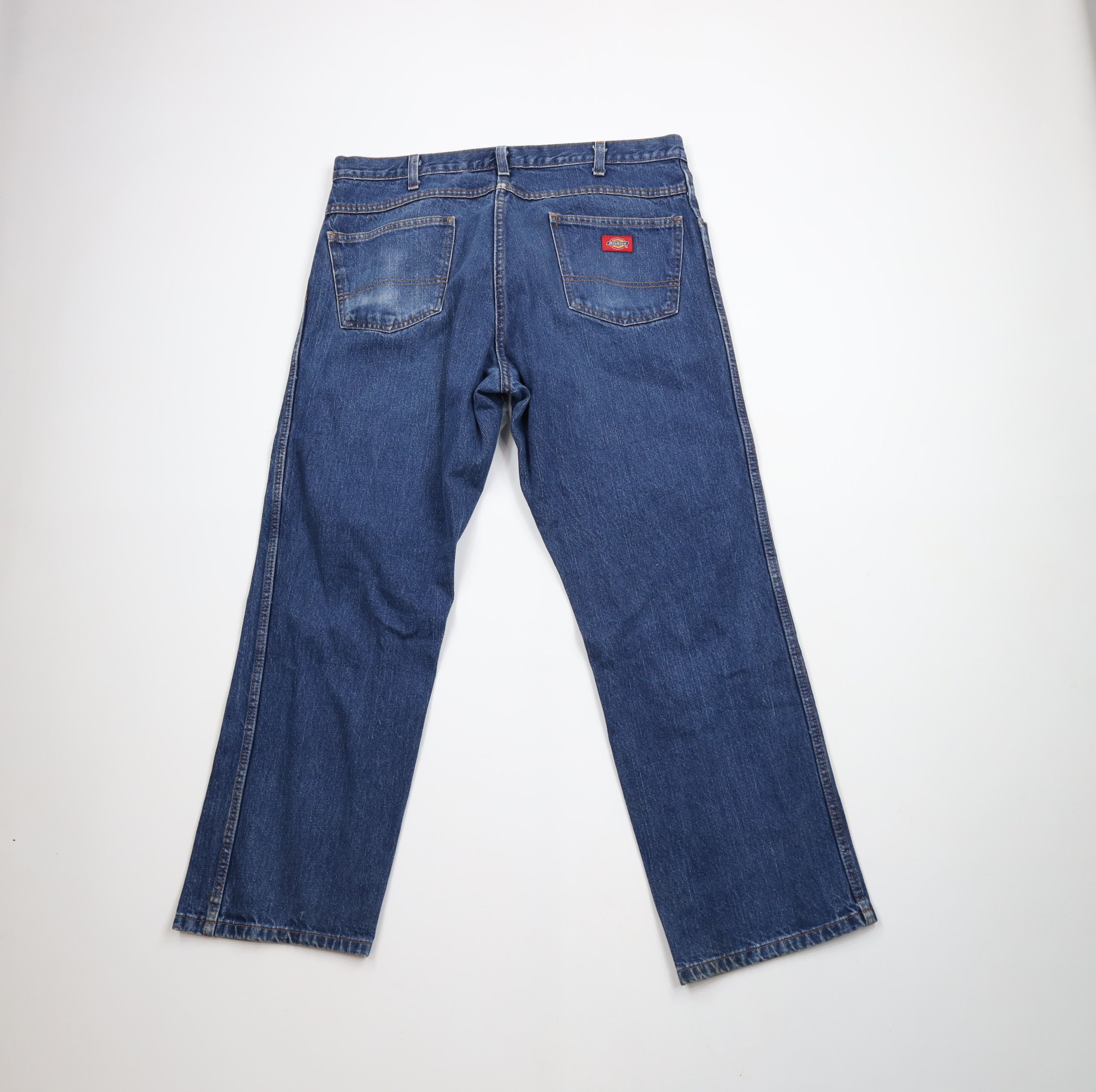 Dickies × Vintage Vintage Dickies Spell Out Wide Leg Denim Jean Blue Cotton Size US 38 / EU 54 - 11 Thumbnail