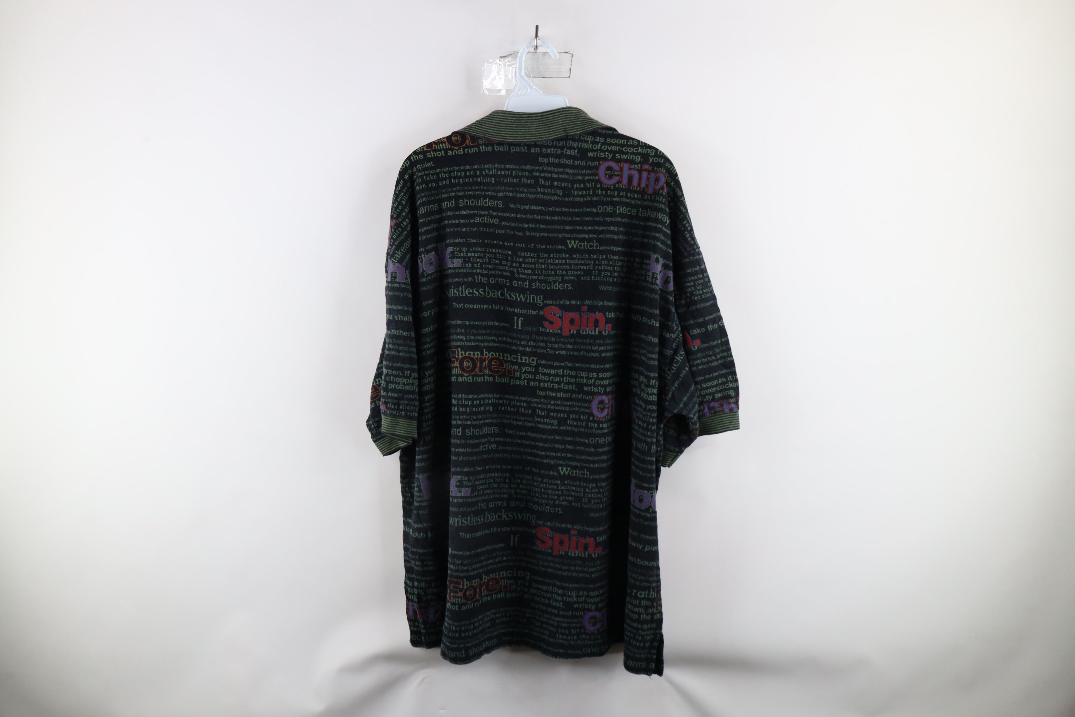 Vintage Vintage 90s Streetwear Over Print Golf Collared Polo Shirt Size US XL / EU 56 / 4 - 7 Thumbnail