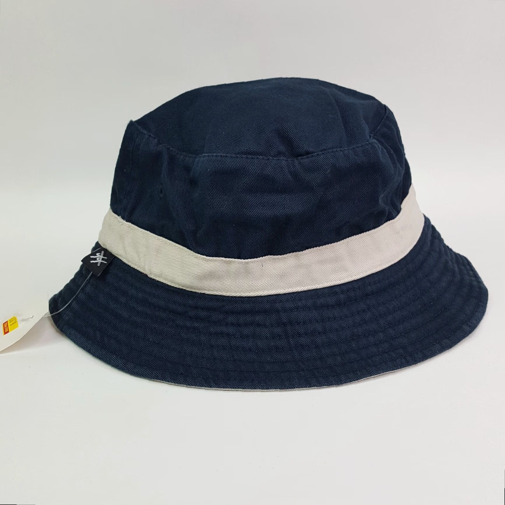 Vintage VINTAGE Town Talk Blue Twill Bucket Hat One Size Men Casual Outdoor Golf Sports 90s Militaria Hat Size ONE SIZE - 6 Thumbnail