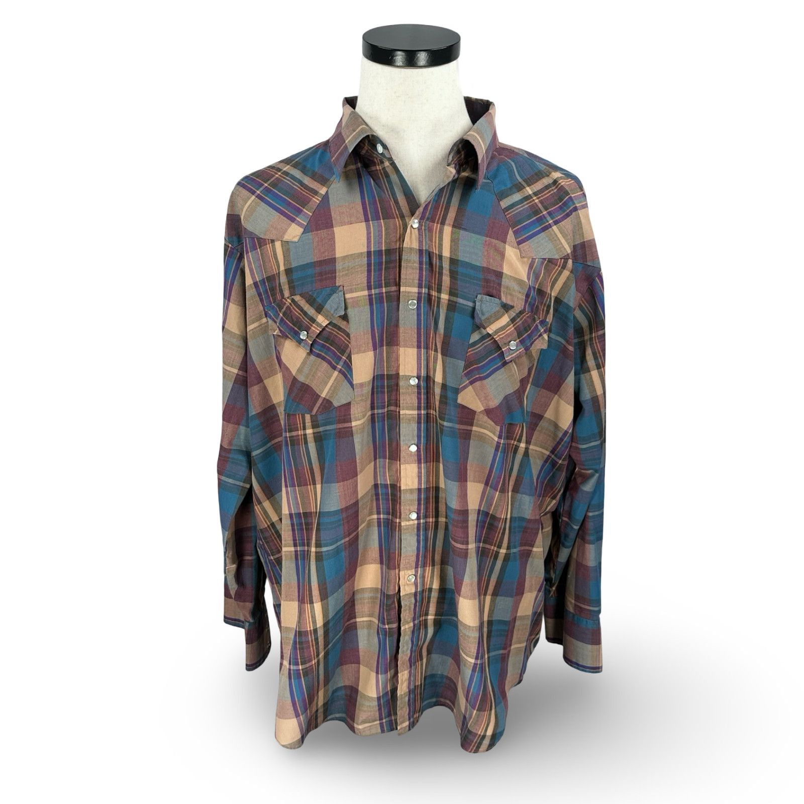Other Ely Cattleman Western Shirt Men’s XXL Brown Blue Button-Up Size US XXL / EU 58 / 5 - 1 Thumbnail