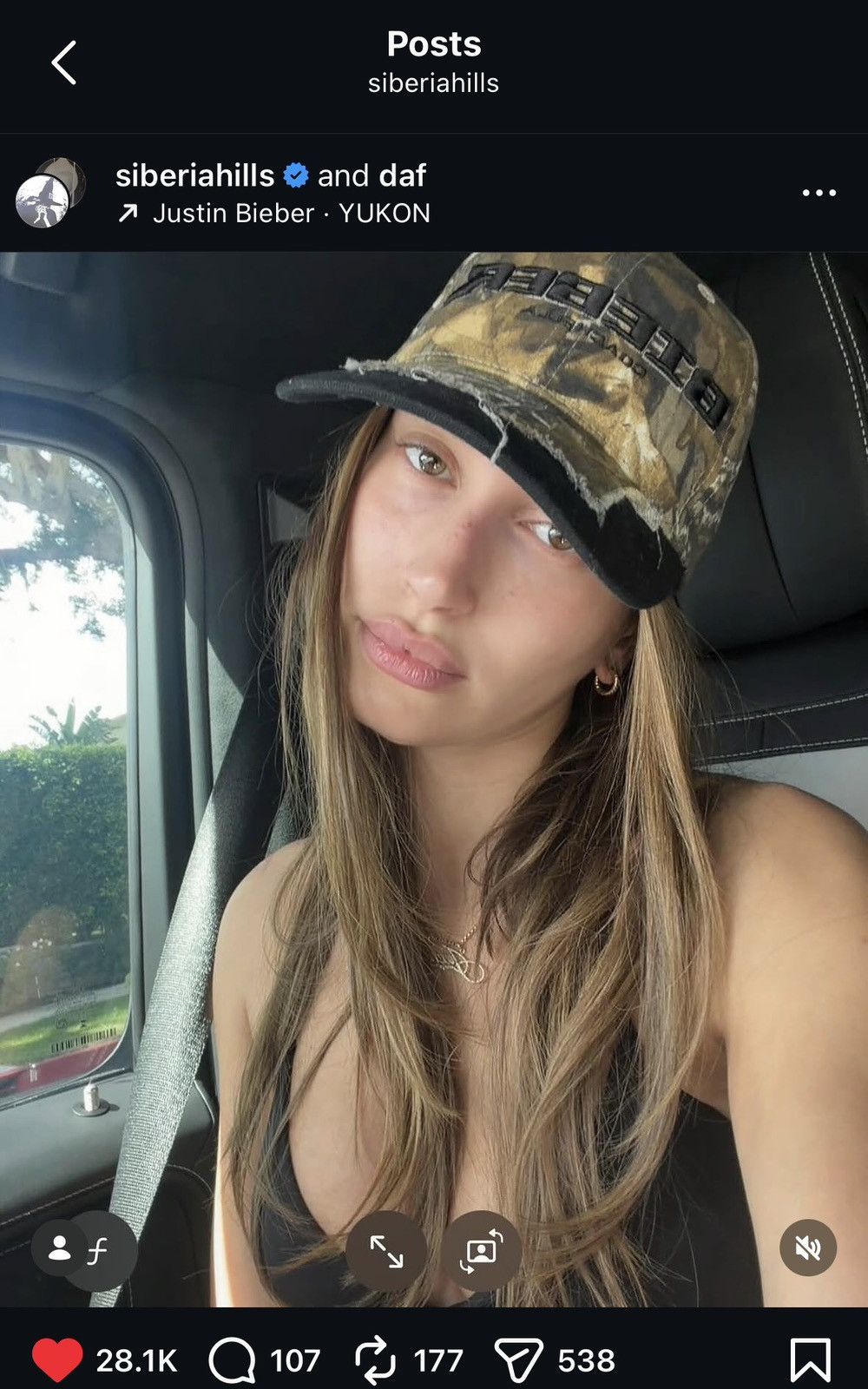 Siberia Hills JUSTIN BIEBER X SIBERIA HILLS CAP Size ONE SIZE - 6 Thumbnail