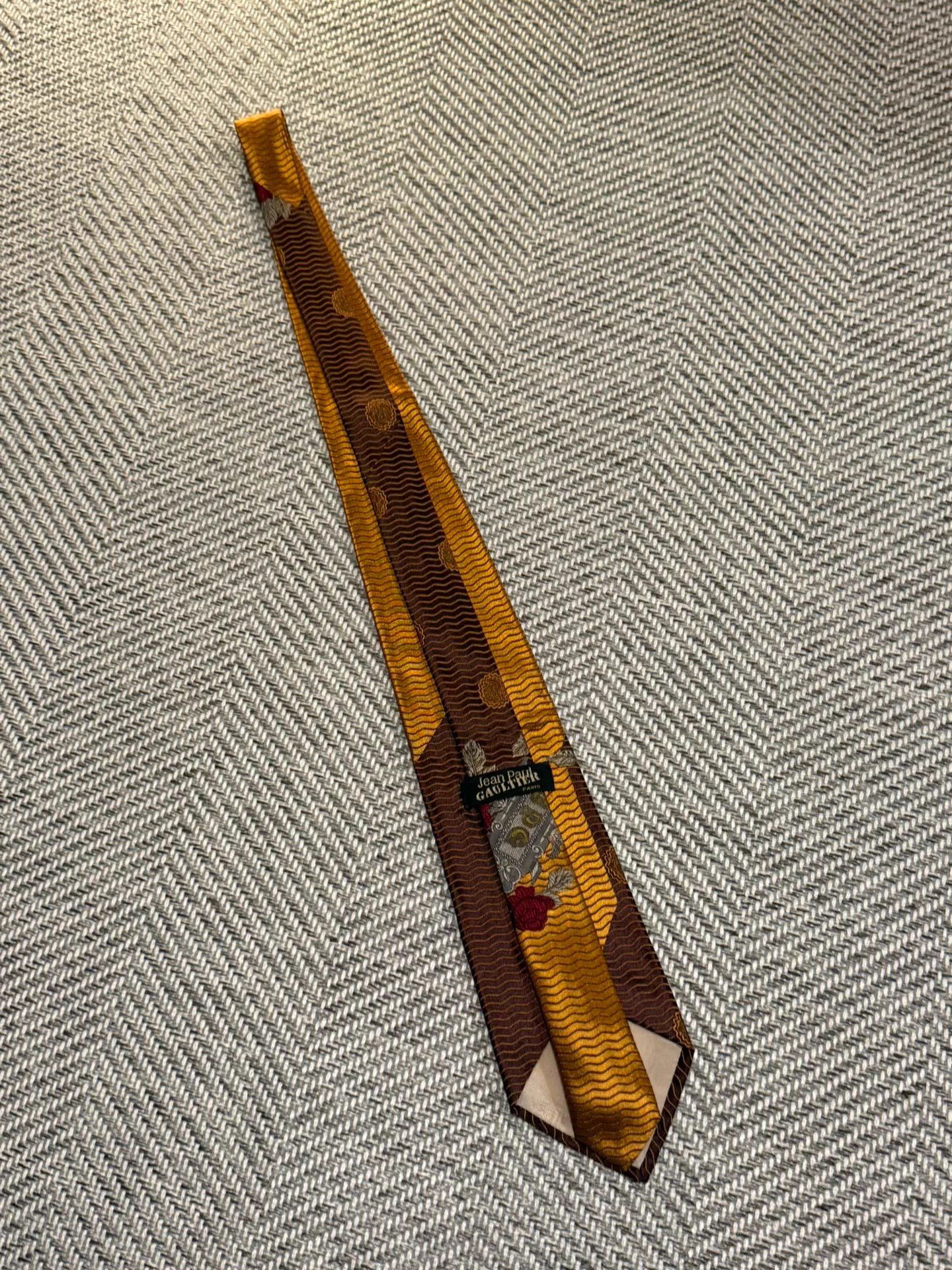 Jean Paul Gaultier Jean Paul Gaultier Glossy Rose Emblem Tie K24 Size ONE SIZE - 7 Thumbnail