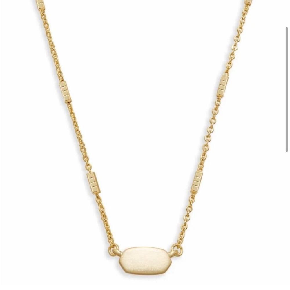Designer Kendra Scott Fern Pendant Gold Chain Necklace Size ONE SIZE - 2 Thumbnail