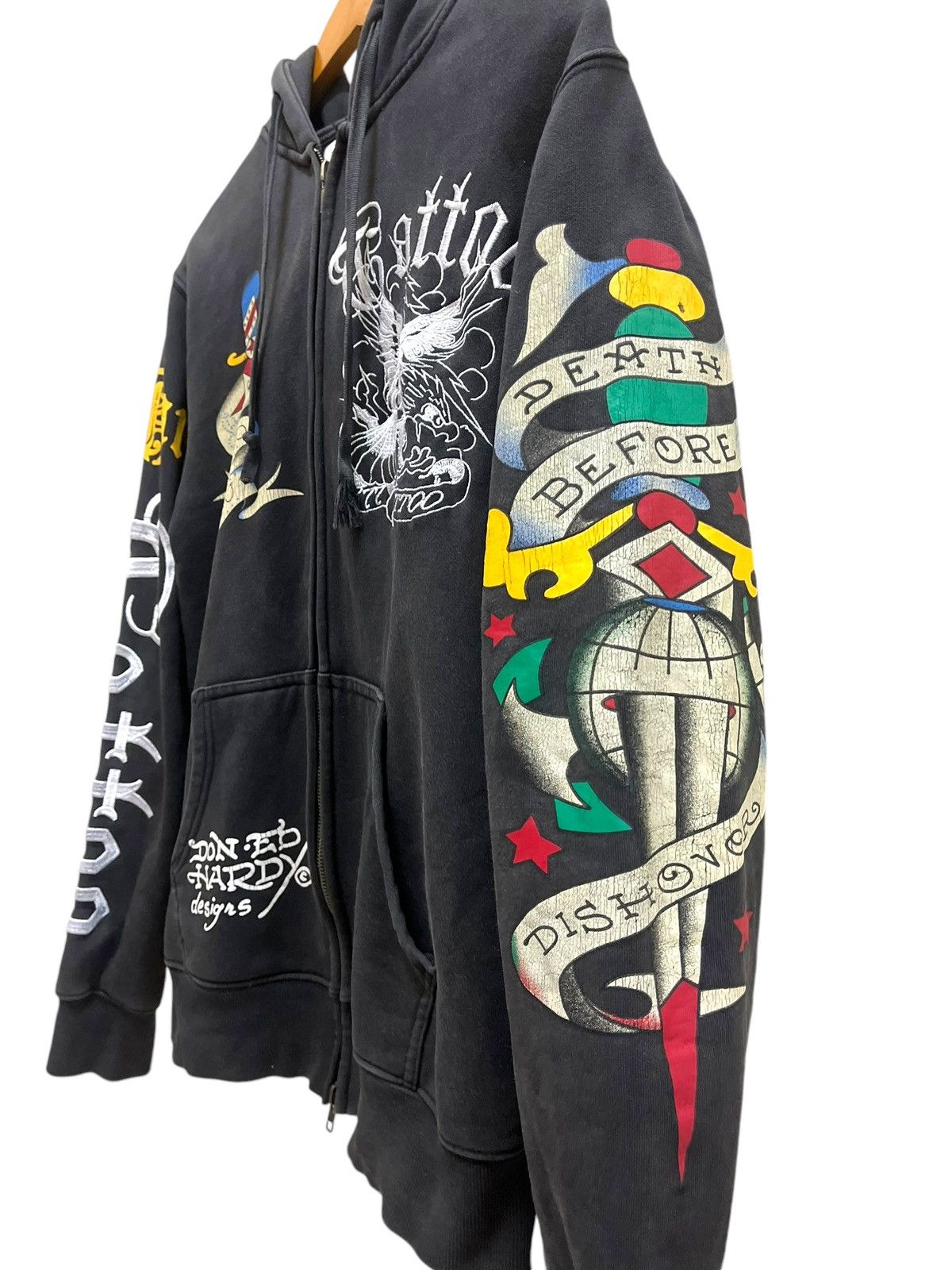 Ed Hardy Iconic Ed Hardy Embroidered Tatoo Los Angeles Hoodie Size US L / EU 52-54 / 3 - 2 Thumbnail
