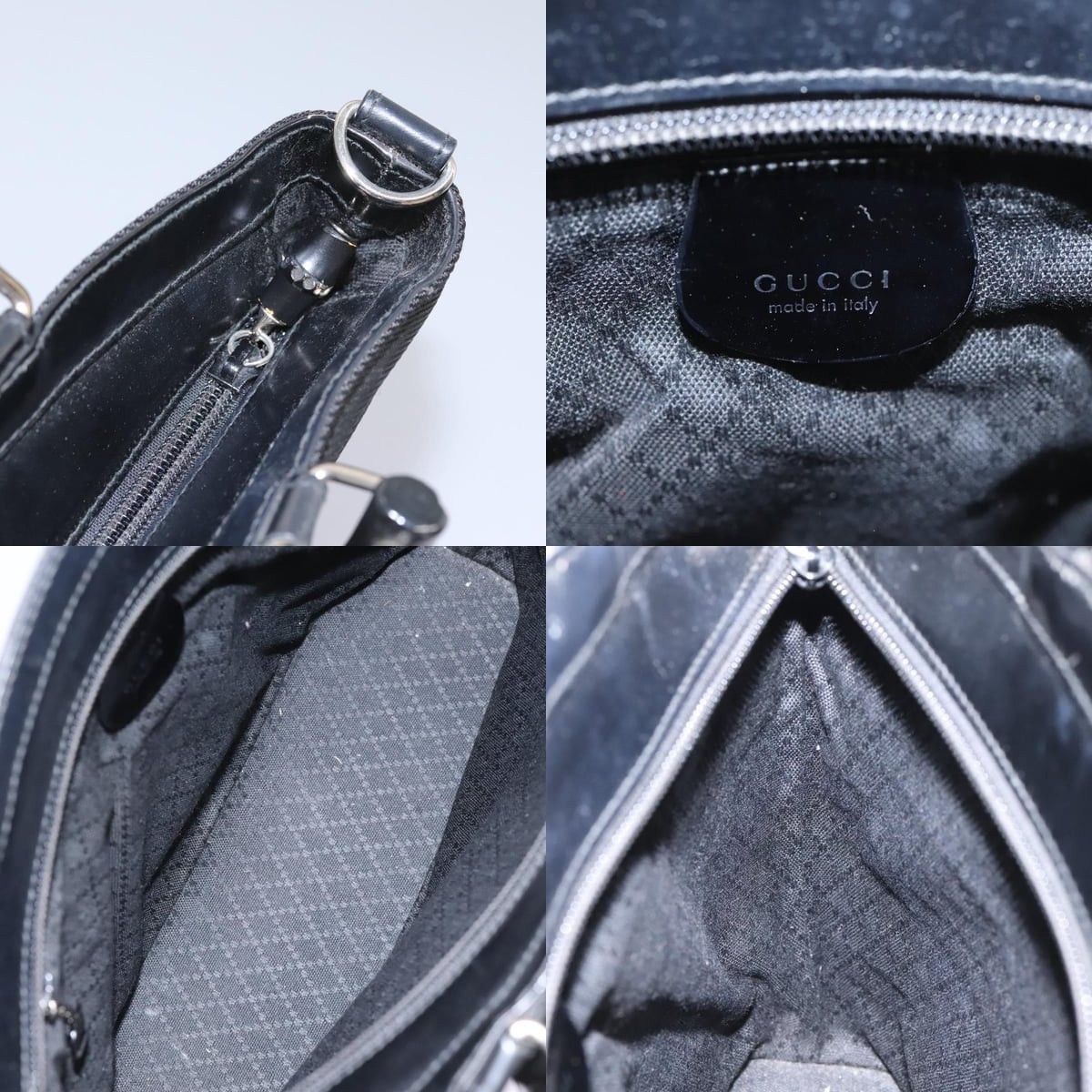 Gucci GUCCI Bamboo Handbag Canvas Black 000 1705 000 1705 Size ONE SIZE - 11 Thumbnail