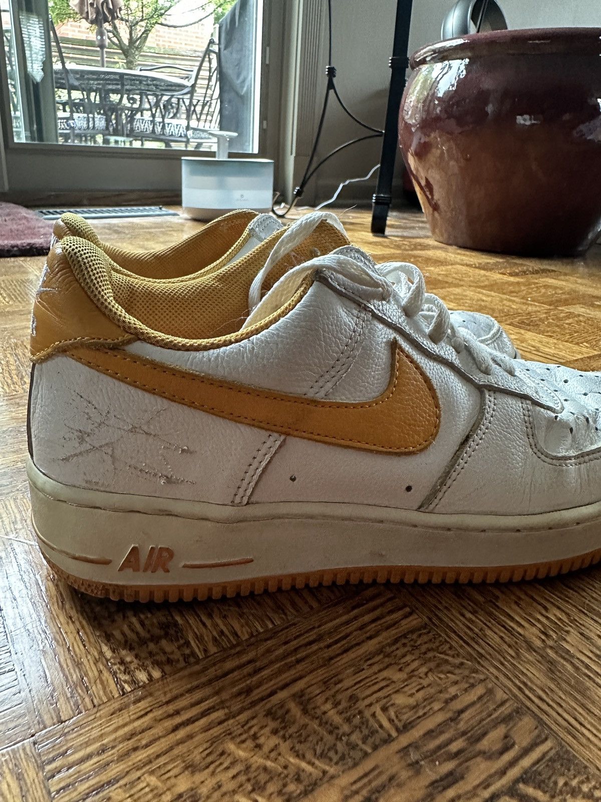 Nike Vintage Nike Air Force 1 Low White / Canyon Gold 2002 Size US 8.5 / EU 41-42 - 7 Thumbnail