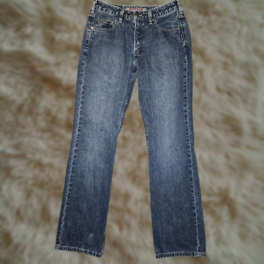 Silver Jeans Co. VINTAGE Silver Jeans Jeans Women's 29 Regular Mid Blue 90s Preppy Distressed Easy Care Inseam 32.5 Conference: Logo Button Womens Size 29" - 1 Thumbnail