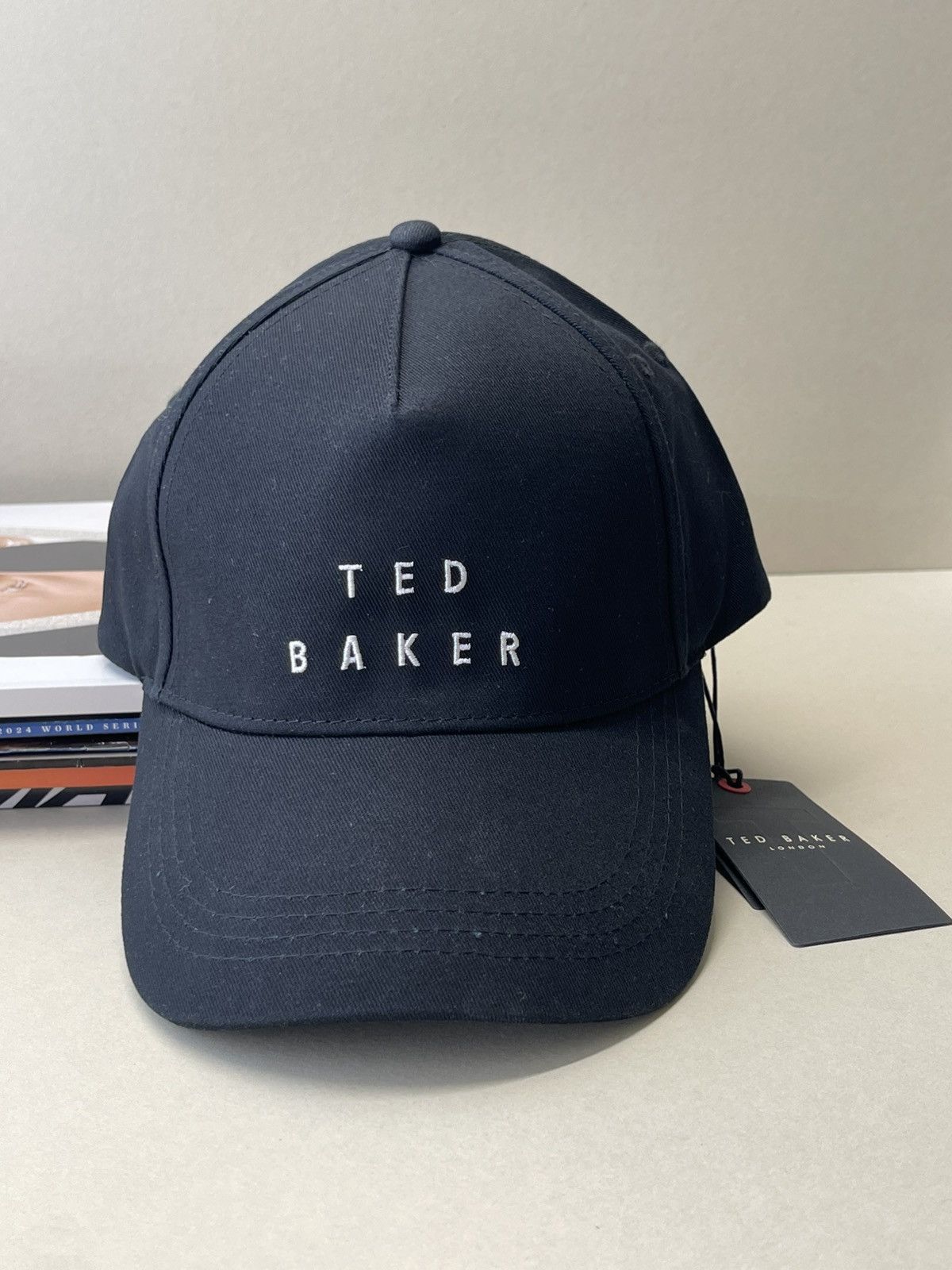 Ted Baker (new+tag) Ted Baker London black men hat cap leather strap Size ONE SIZE - 12 Thumbnail