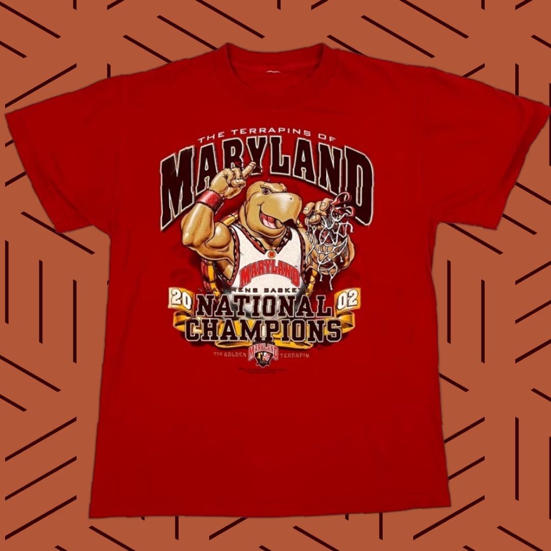 Champion VINTAGE University of Maryland Terrapins Shirt Mens M Red National Champions 2002 Size US M / EU 48-50 / 2 - 1 Thumbnail