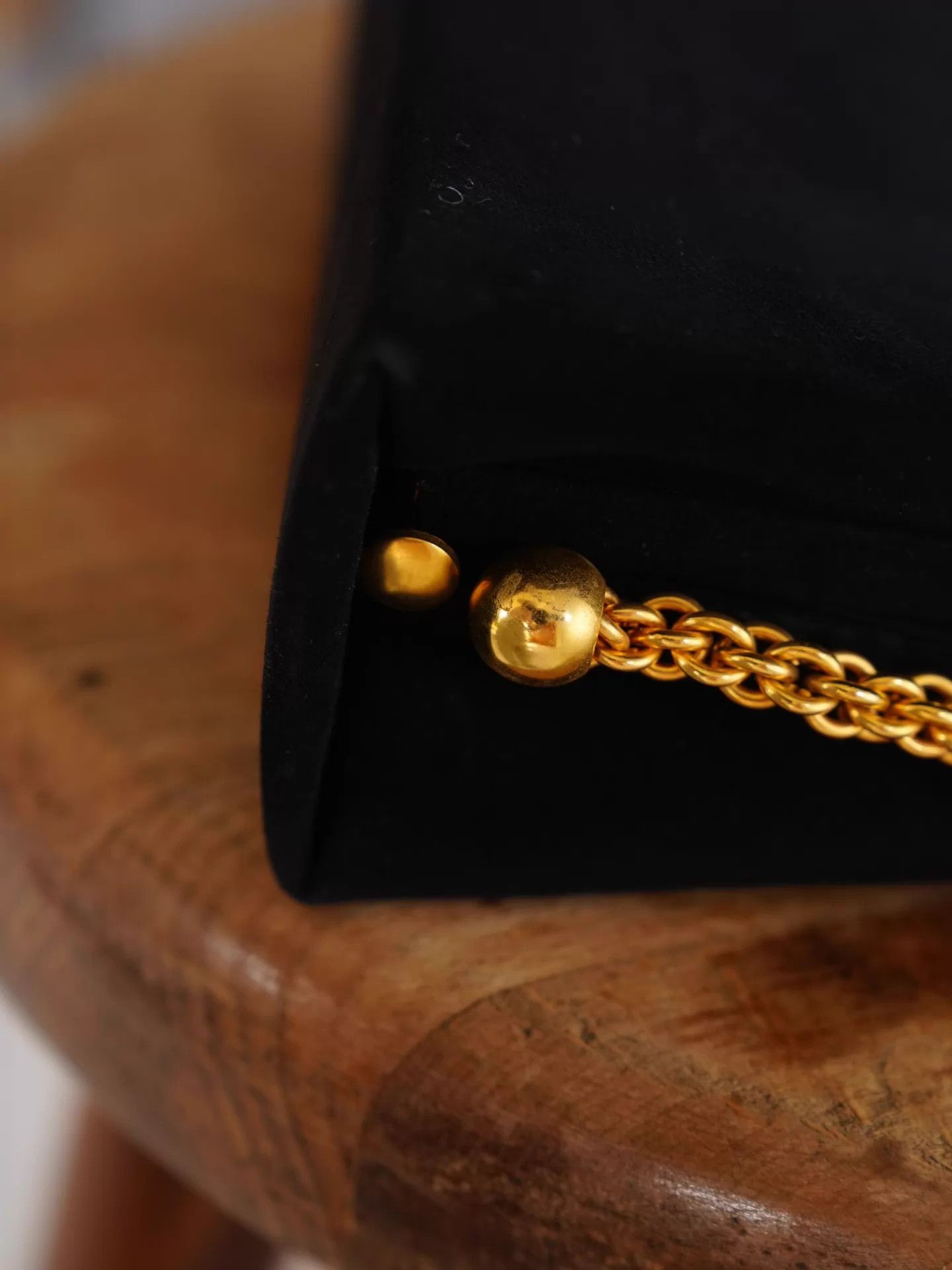 Paloma Picasso Paloma Picasso Vintage Black Gold Suede Chain Box Bag Size ONE SIZE - 6 Thumbnail