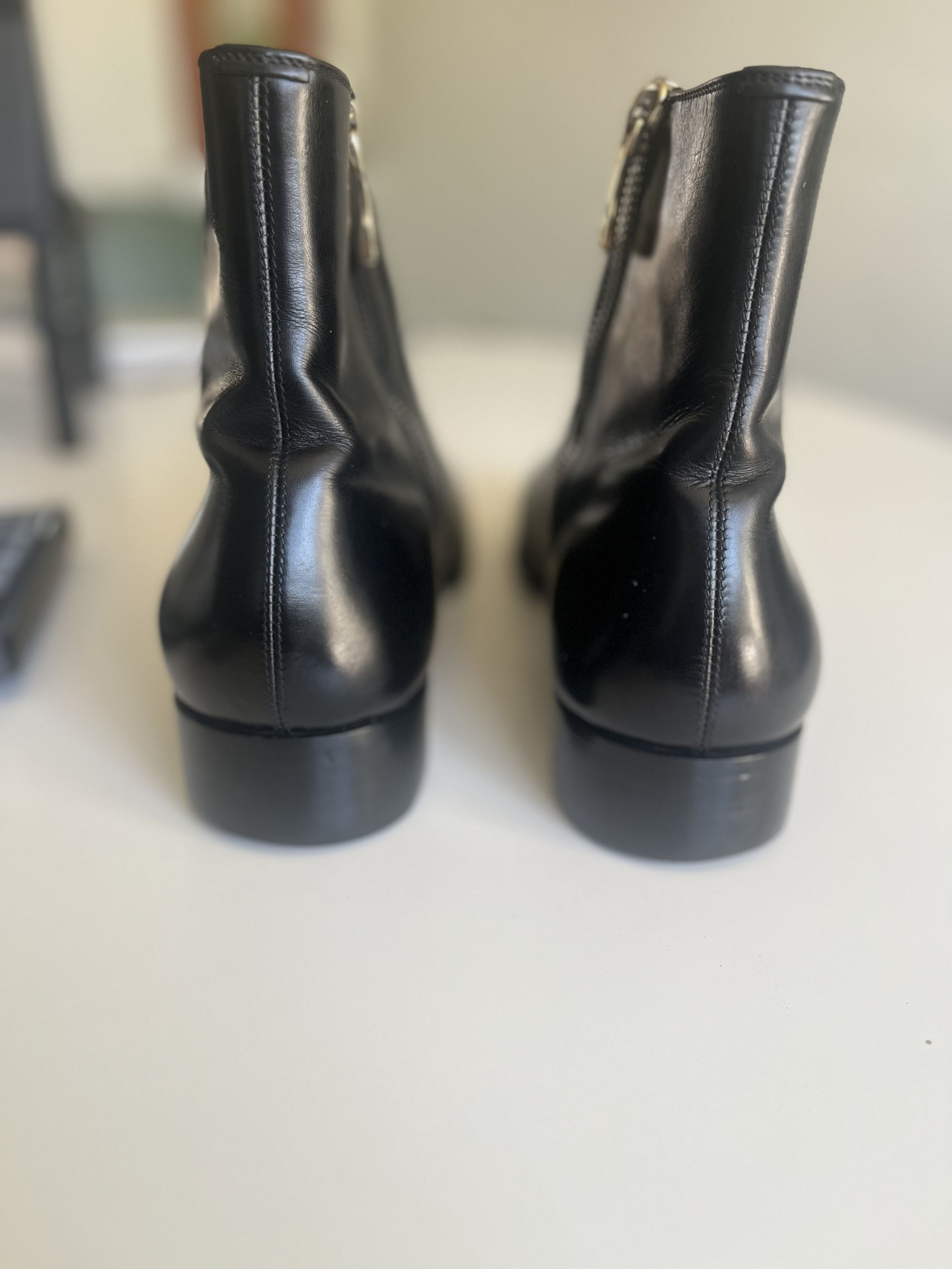 Tom Ford Tom Ford Elkan Burnished Leather Zip Boots Size US 11.5 / EU 44-45 - 7 Thumbnail