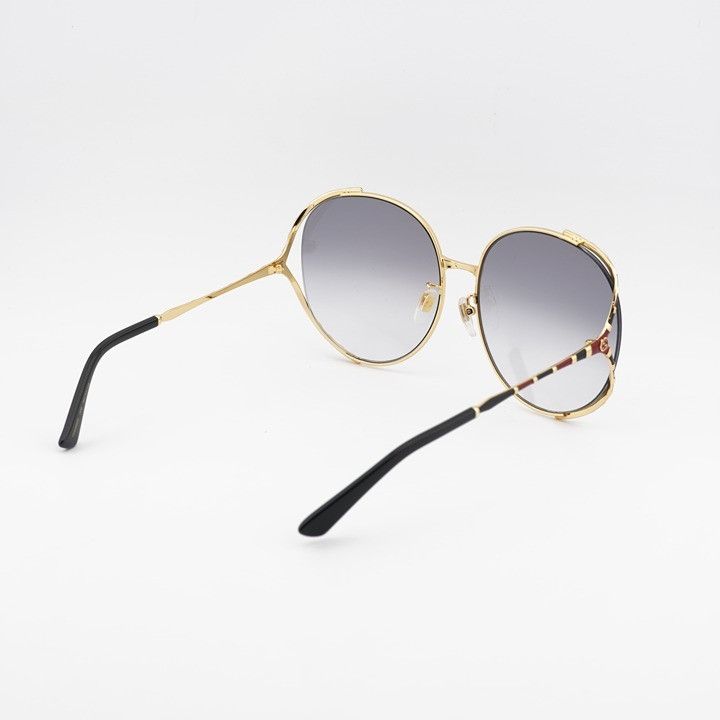 Gucci Gucci GG0595S 006 Sunglasses Gold Round Frame, Grey Gradient Size ONE SIZE - 4 Thumbnail