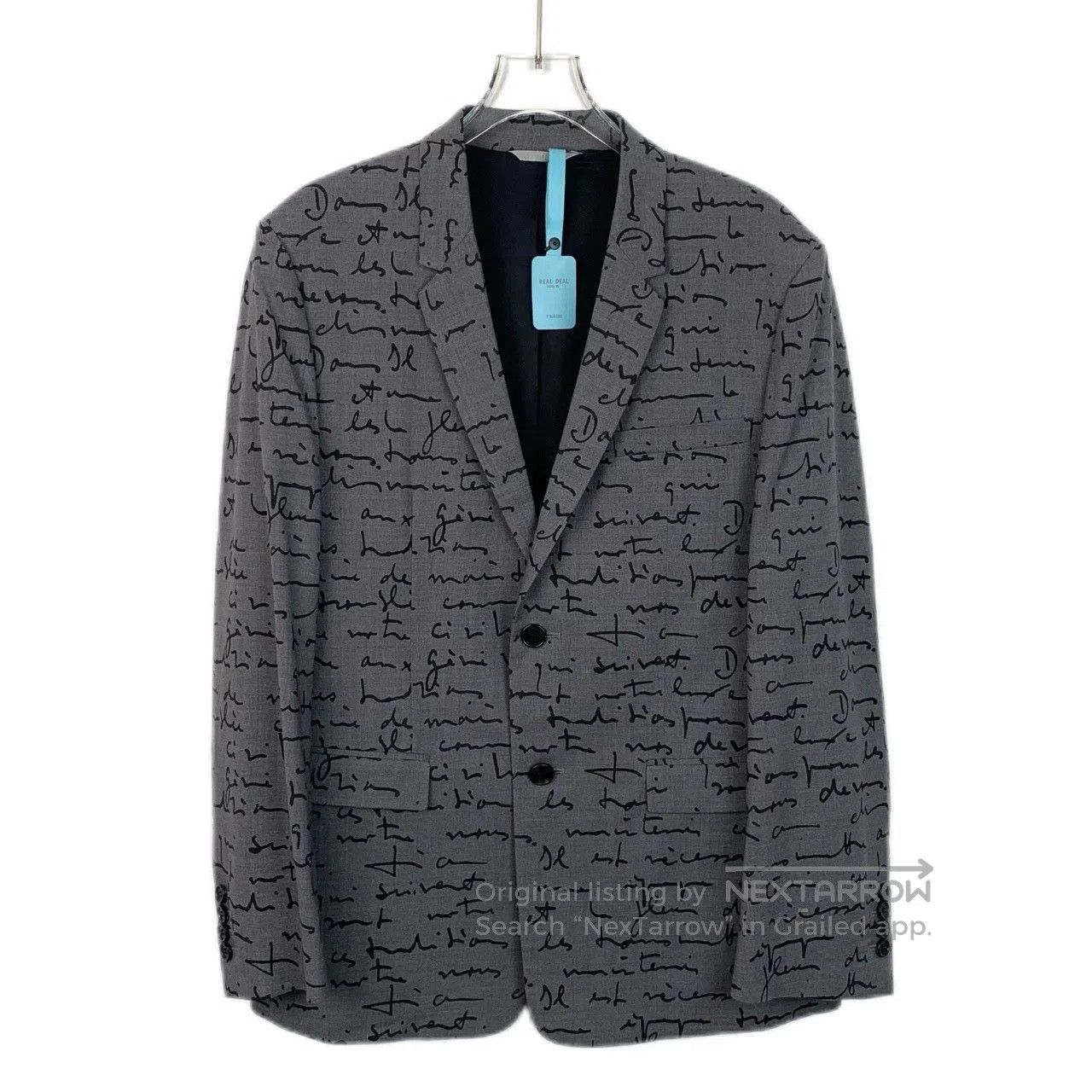 Dior Dior Gray Logo Wool V-neck Blazer. Size US S / EU 44-46 / 1 - 1 Thumbnail