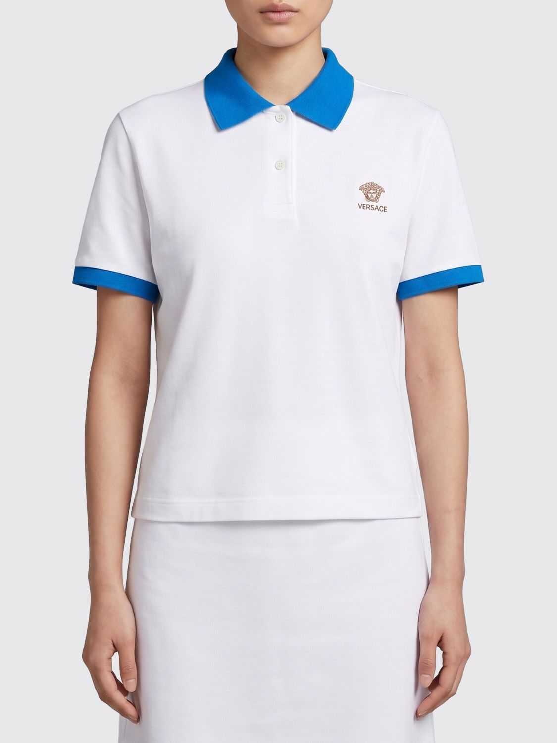 Versace Versace Polo Shirt Woman Blue Size M / US 6-8 / IT 42-44 - 1 Thumbnail