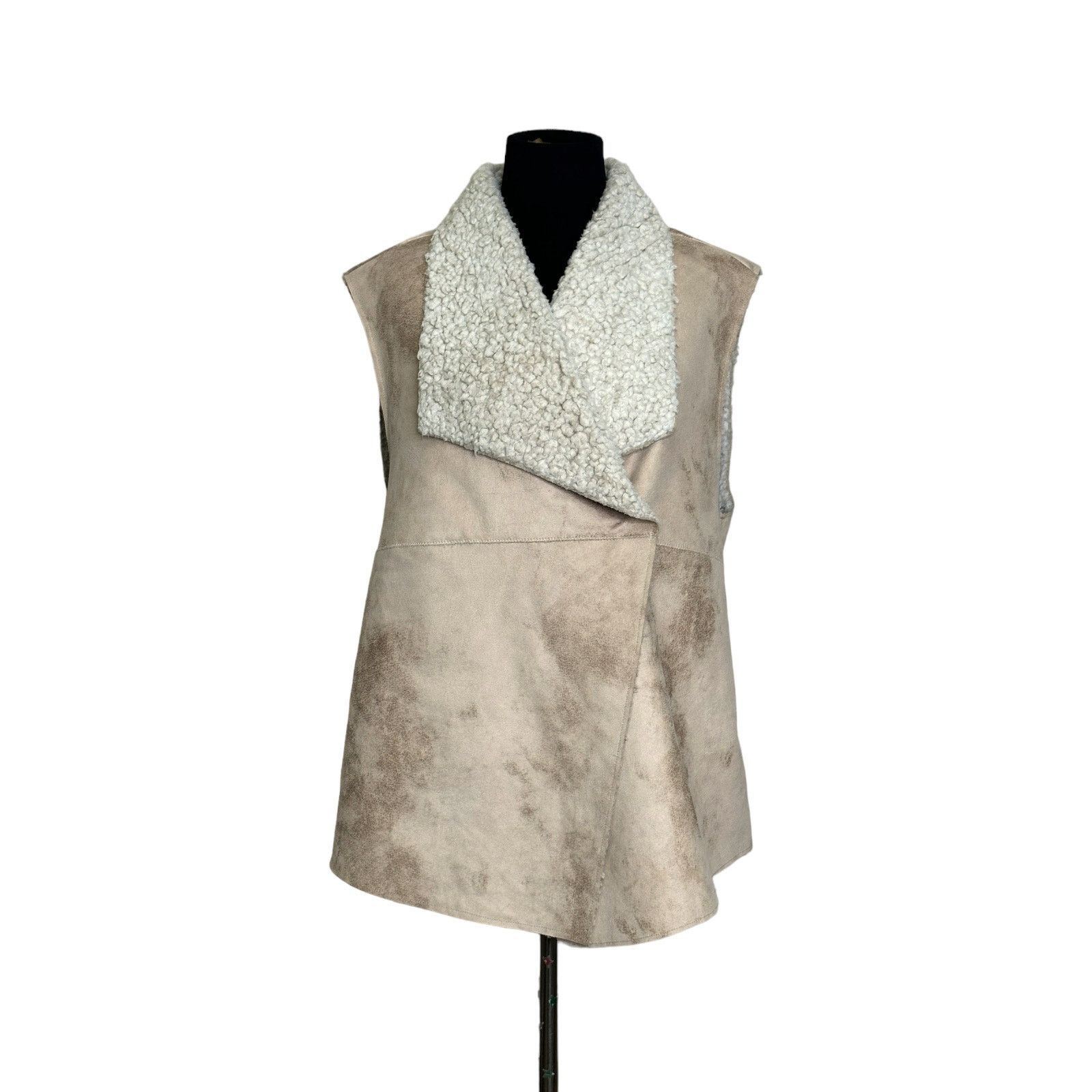 dylan Dylan beige faux leather Sherpa lined vest size Large Size L / US 10 / IT 46 - 1 Thumbnail