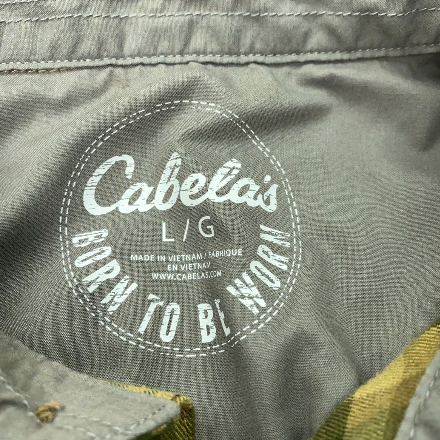 Vintage Cabela's Shirt Mens Large Green Plaid Button-Up Long Sleeve Flannel Stretch Size US L / EU 52-54 / 3 - 7 Thumbnail