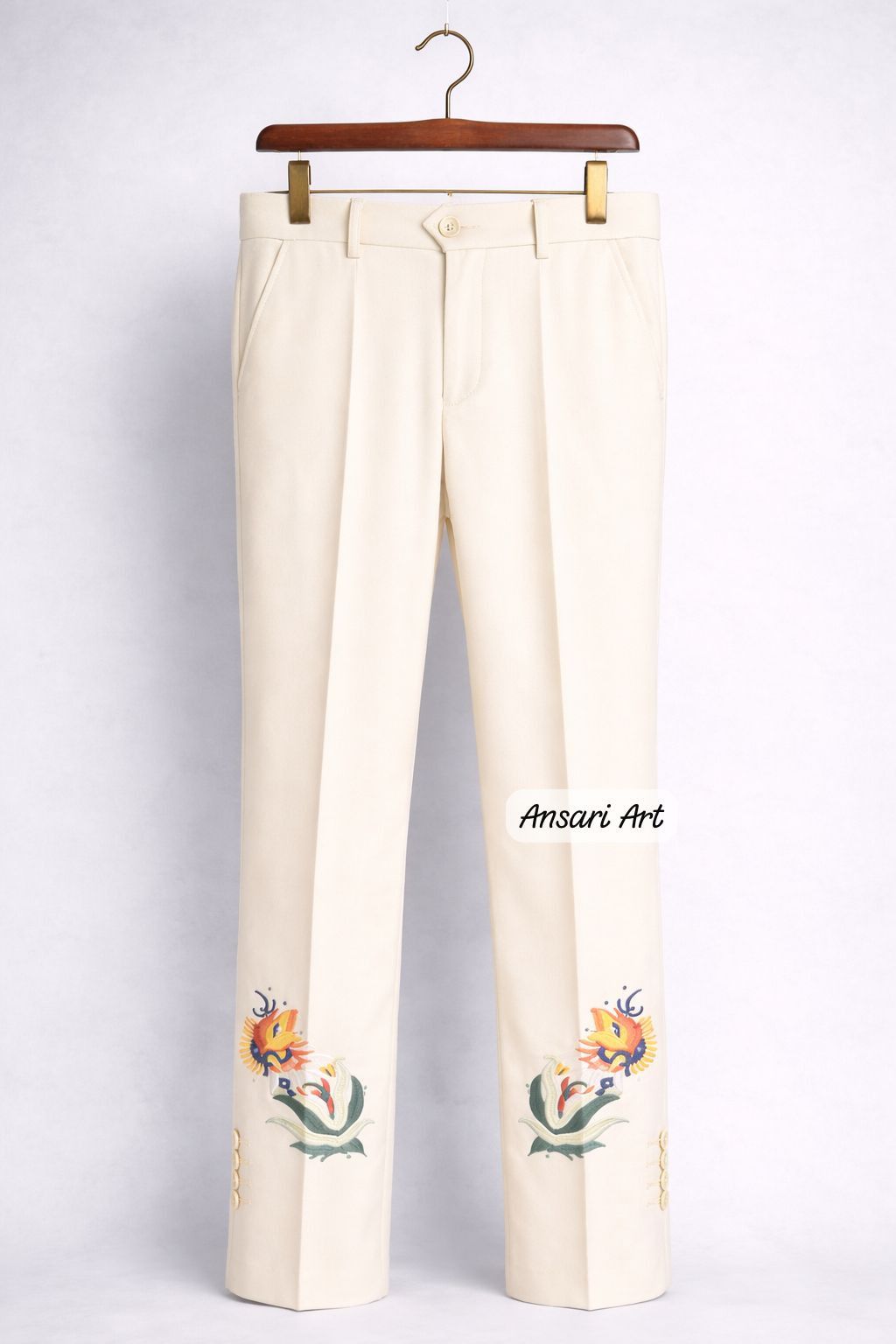 Other Men 2PC Customized Floral Embroidery western prom outfits Size 44L - 4 Thumbnail