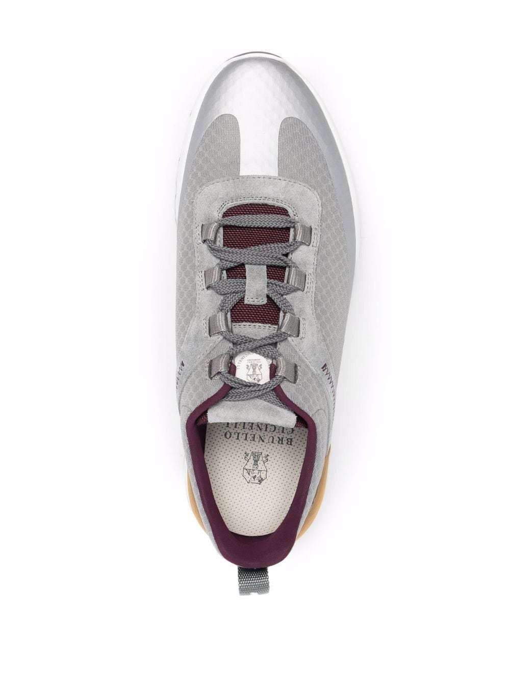 Brunello Cucinelli Brunello Cucinelli Honeycomb Grey Lace Up Sneaker Mens Shoes Size US 12 / EU 45 - 3 Thumbnail