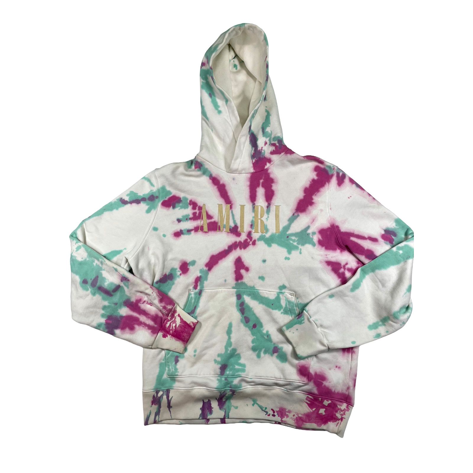Amiri Tye Dye White Hoodie