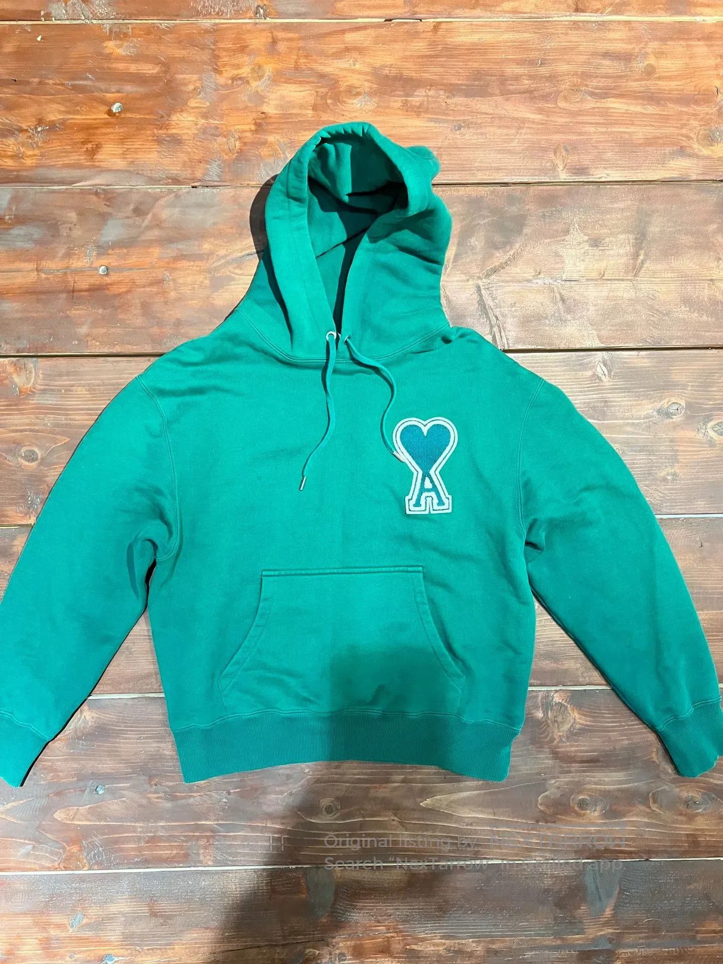 AMI ami paris green heart embroidered hoodie. Size US M / EU 48-50 / 2 - 1 Thumbnail