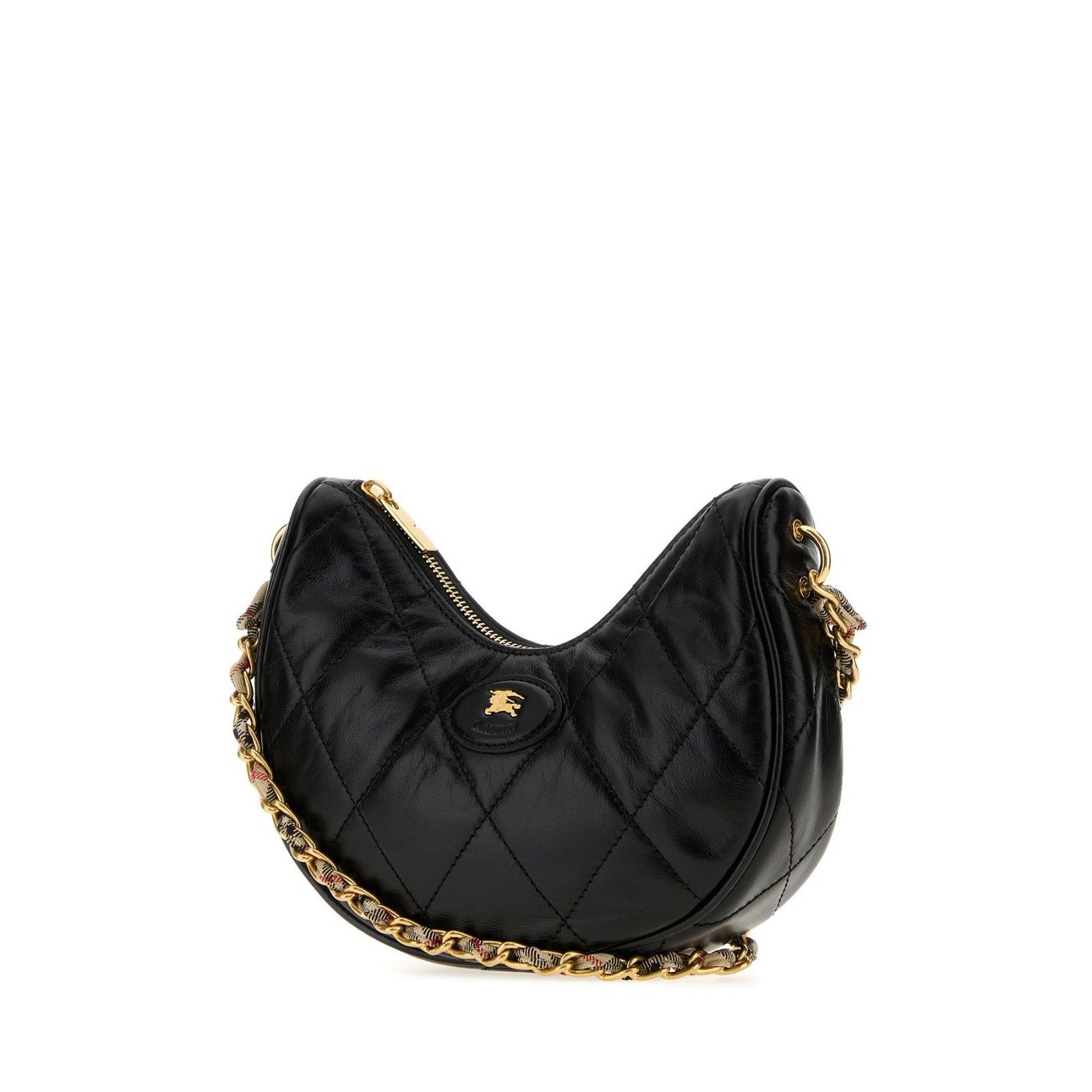 Burberry BURBERRY Horseshoe Black Leather Shoulder Bag New & Authenti Size ONE SIZE - 2 Thumbnail