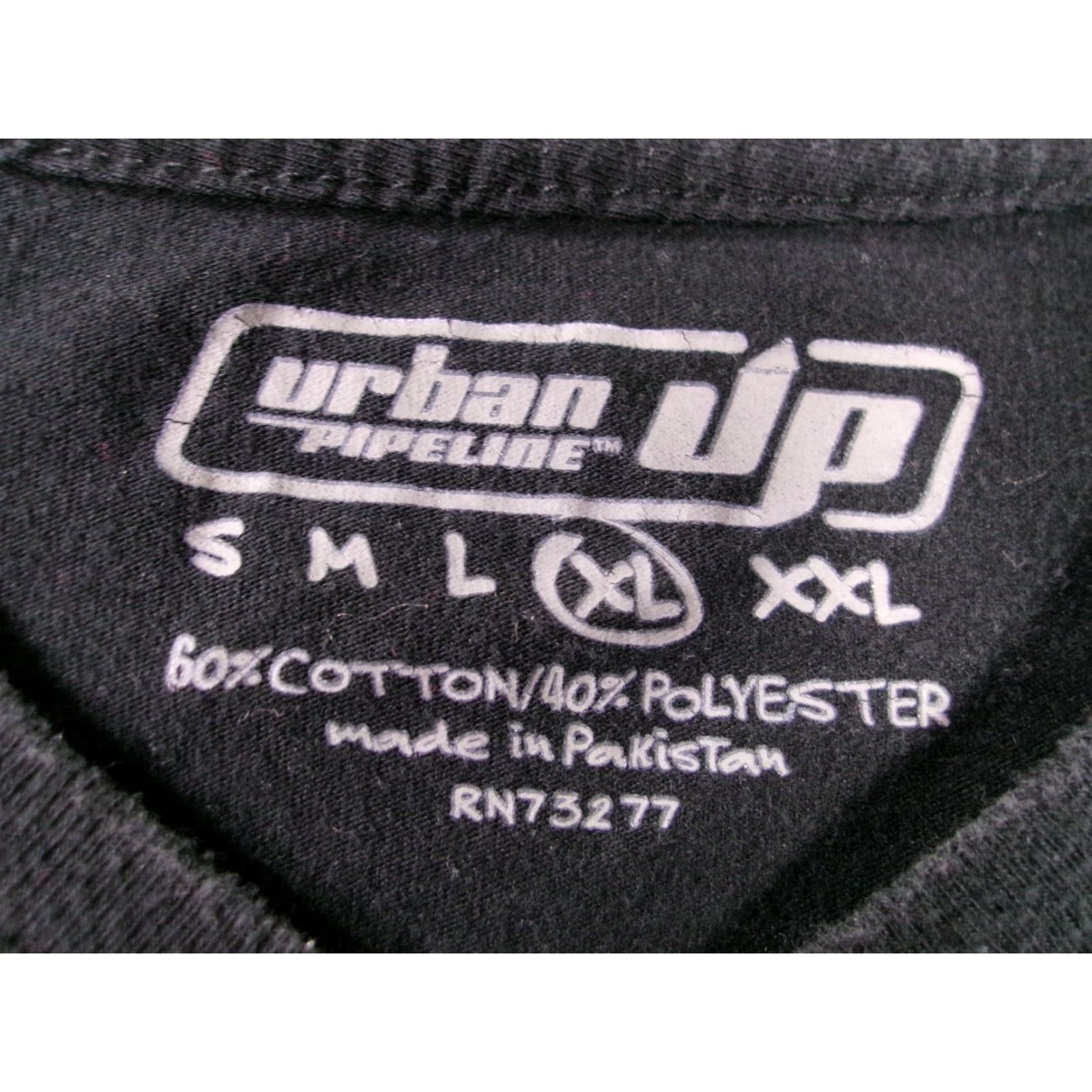 Vintage Urban Pipeline Shirt Men XL Black Short Sleeve Casual Everyday Classic Cotton Blend T-Shirt Mens Size US XL / EU 56 / 4 - 6 Thumbnail
