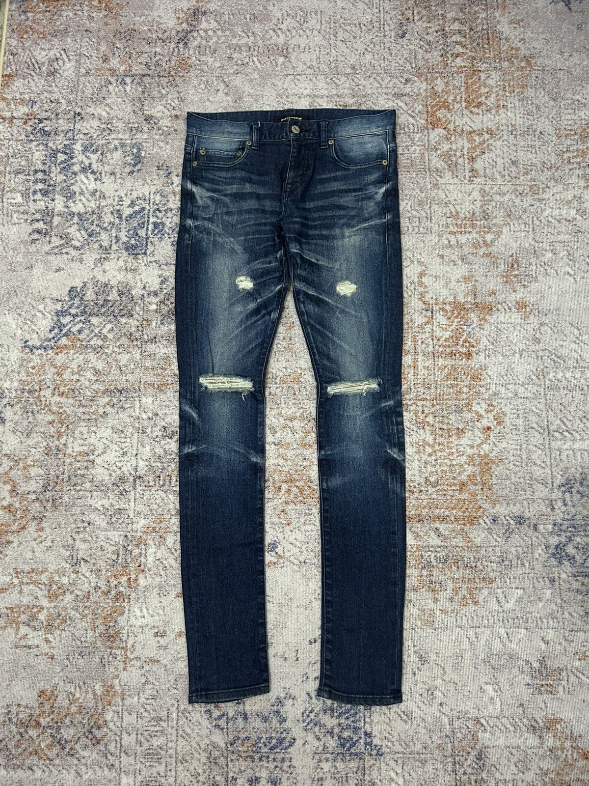 JACKROSE Jackrose Japan Distressed Skinny Jeans Size US 30 / EU 46 - 1 Thumbnail