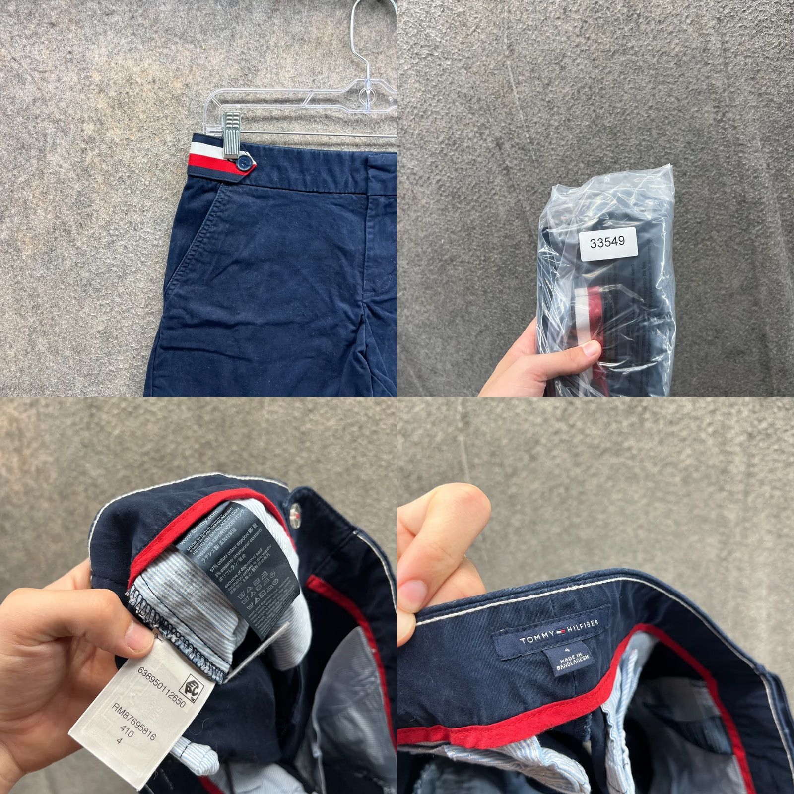 Tommy Hilfiger Tommy Hilfiger Shorts Womens 4 Blue Navy Red Chino Flat Front Classic Canvas Casual Summer Beach Size 27" / US 4 / IT 40 - 8 Thumbnail