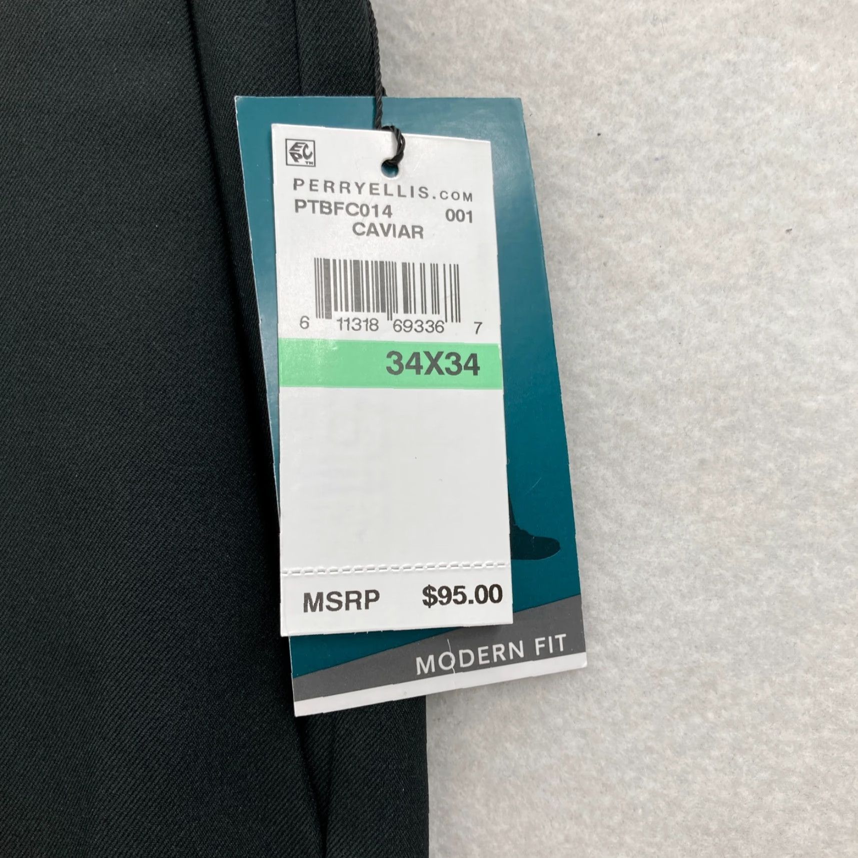 Perry Ellis Perry Ellis Portfolio Essential Dress Pants Mens 34x34 Modern Fit Black Stretch Dress Pants Mens 34 Black Stretch Size US 34 / EU 50 - 4 Thumbnail
